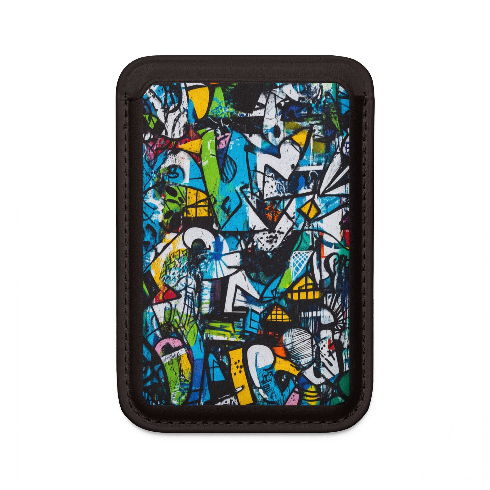 Bold Shapes Blue Wallet – MagSafe Ready