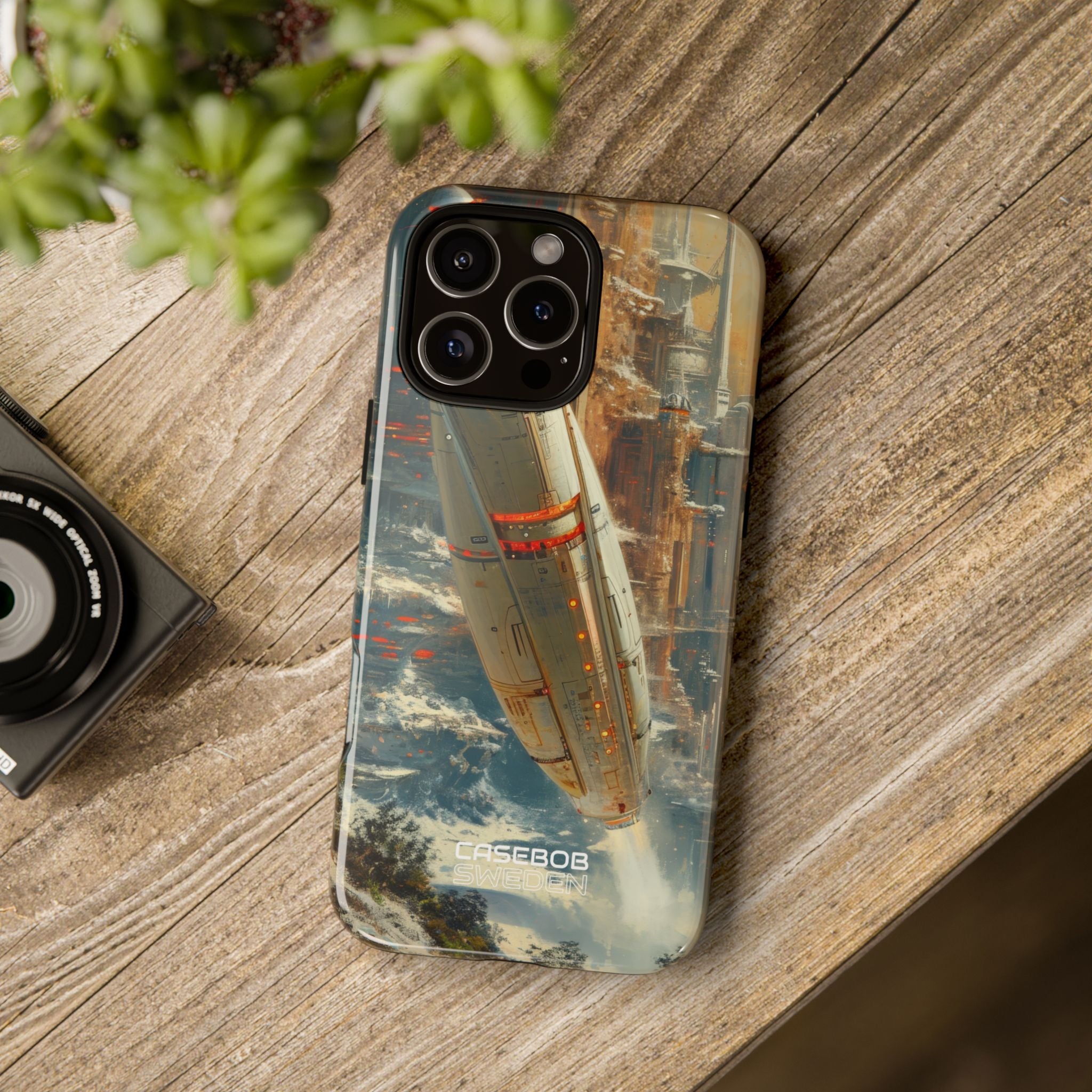 Futuristic Forest Voyage iPhone 16 - Tough