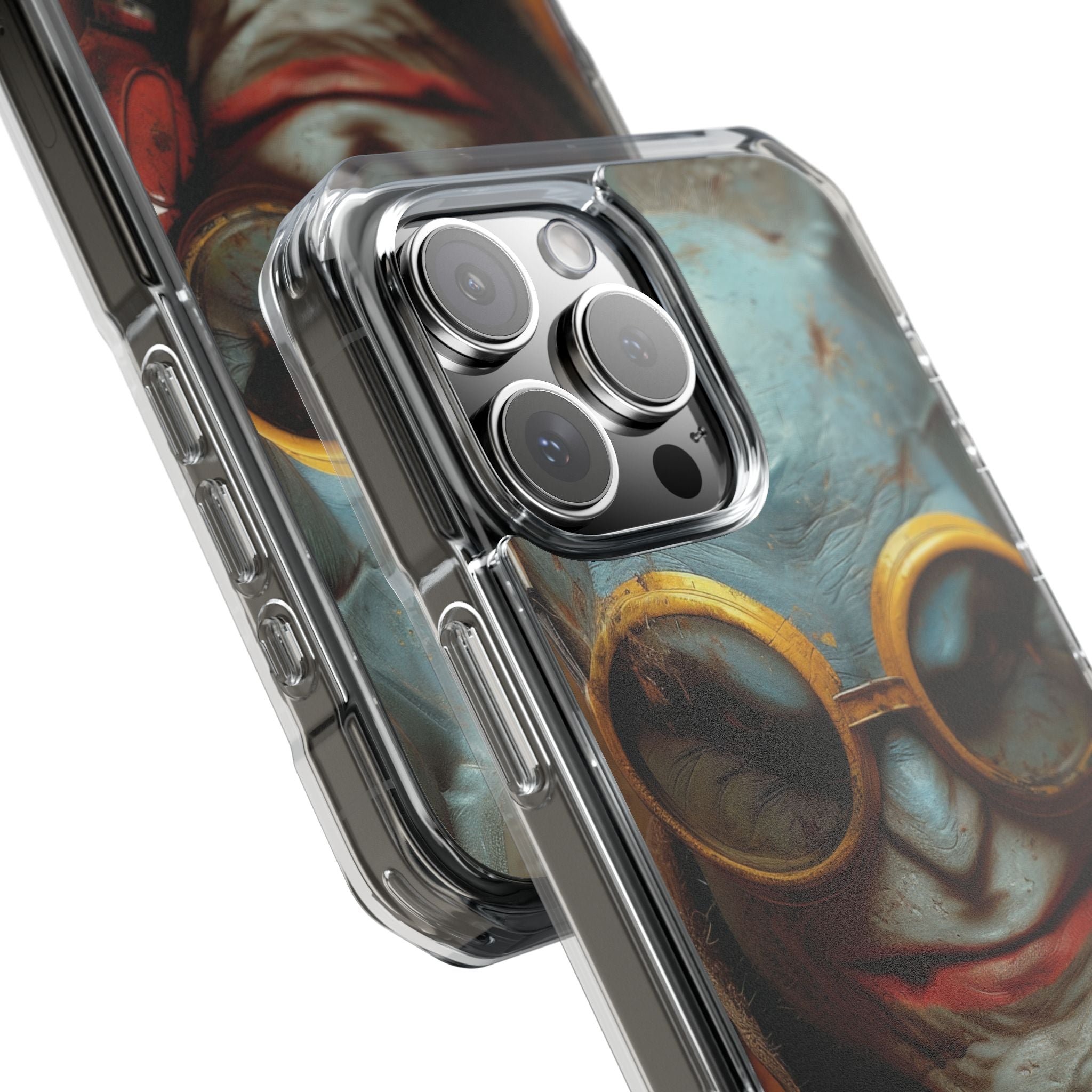 Steampunk Masked Adventurer iPhone 16 - Impact Clear+