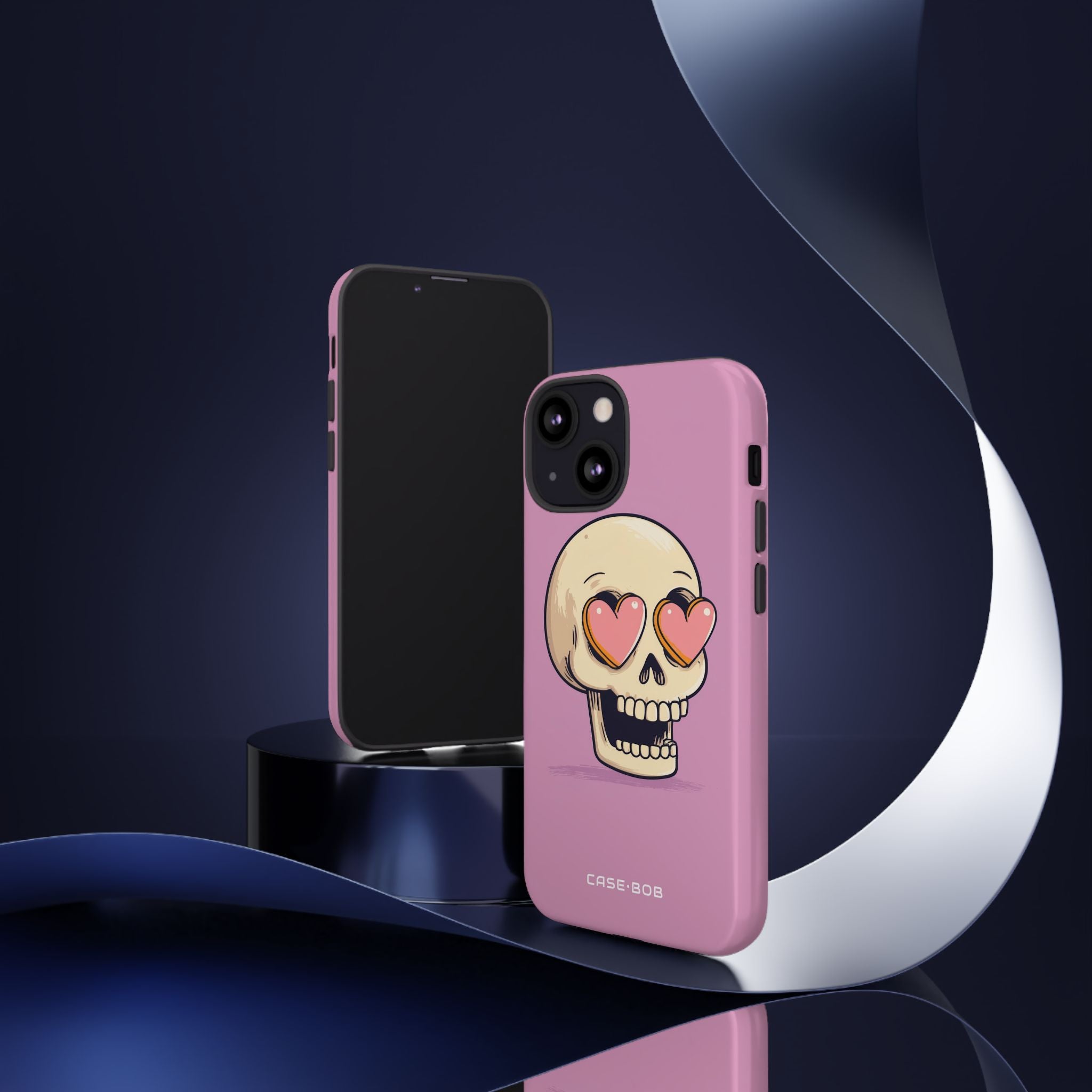 Heart Eyed Skull iPhone 13 Mini Case - Tough