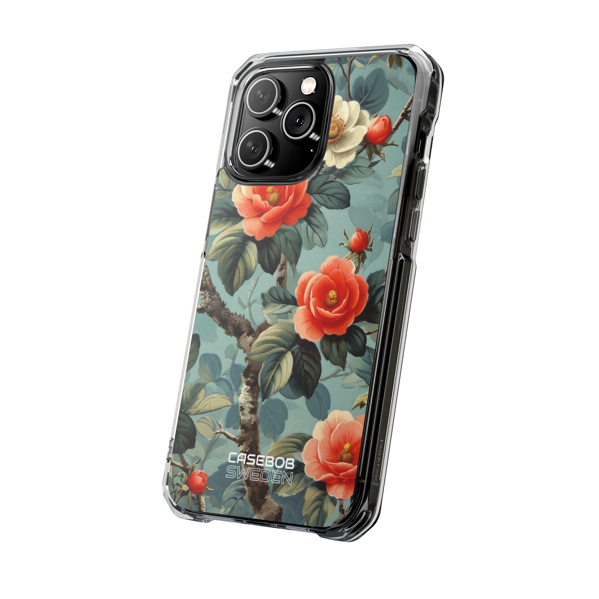 Coral Blossom Tapestry iPhone 14 - Impact Clear+