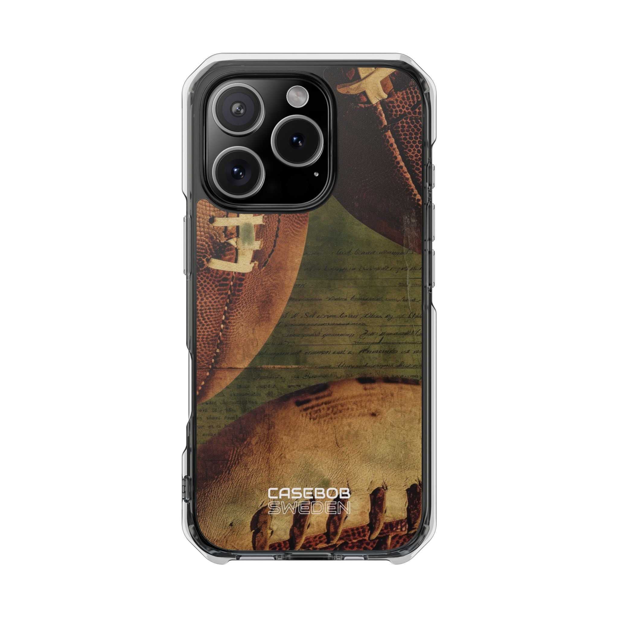 Vintage Football Textures iPhone 16 - Impact Clear+