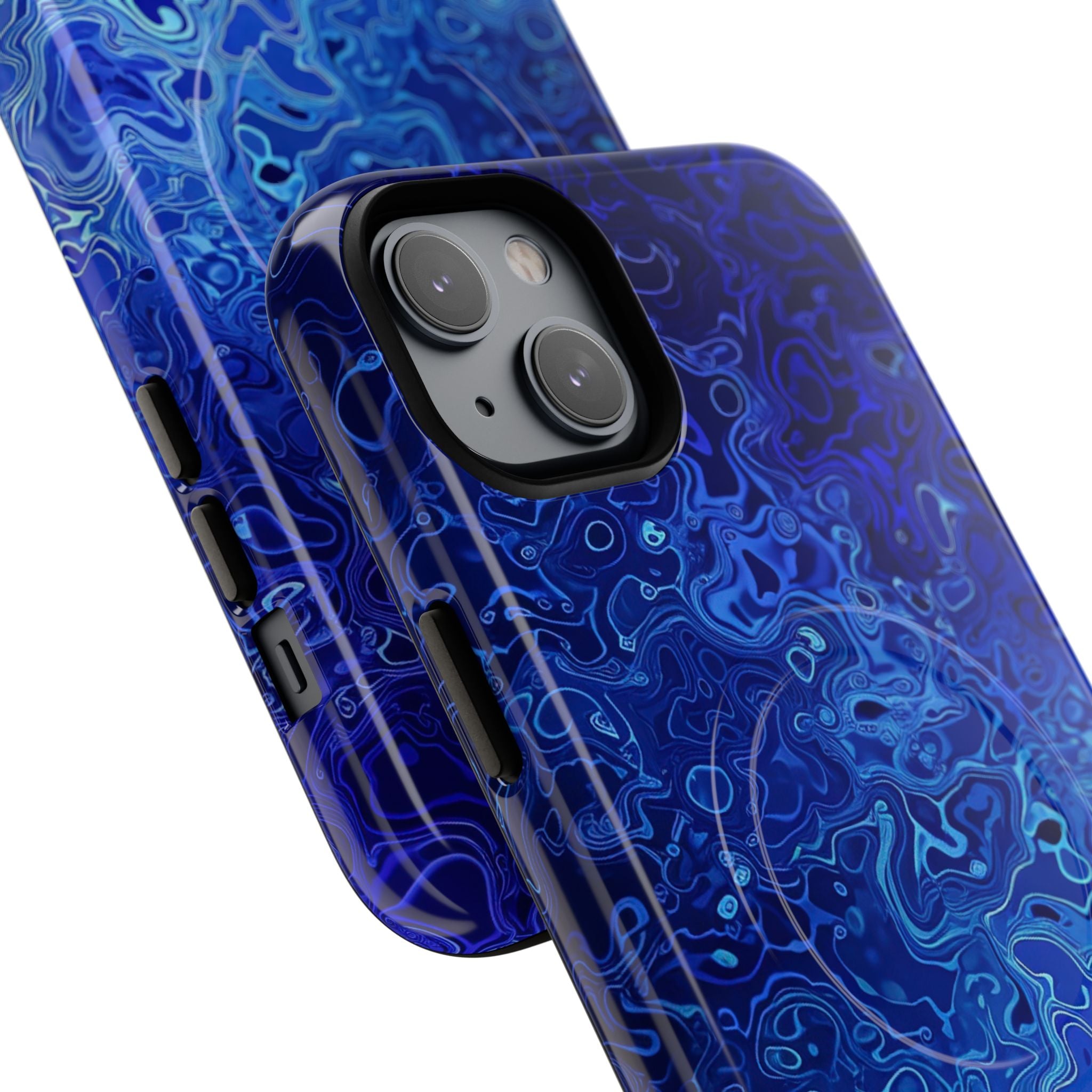 Swirling Blue Currents iPhone 14 - Tough+