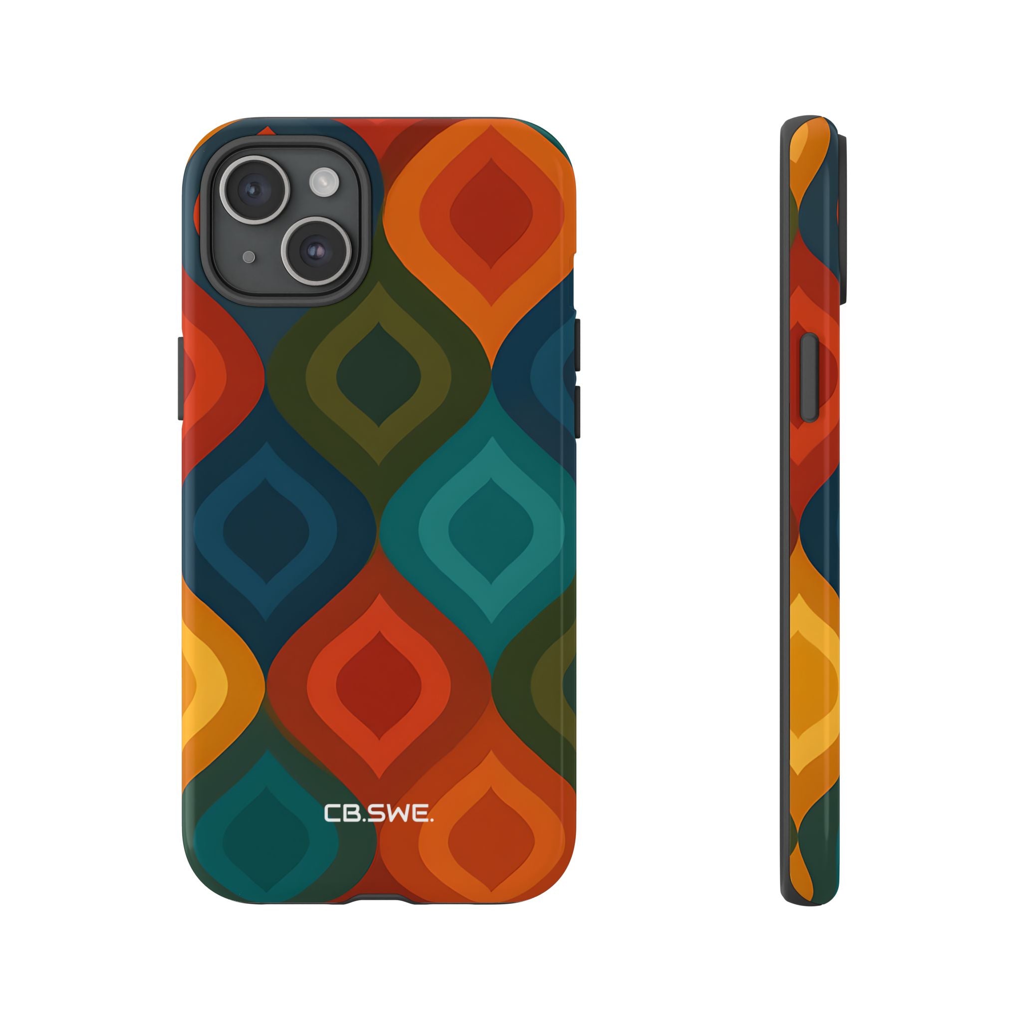 Vibrant Retro Diamond Mid-Century Seamless iPhone 15 - Tough