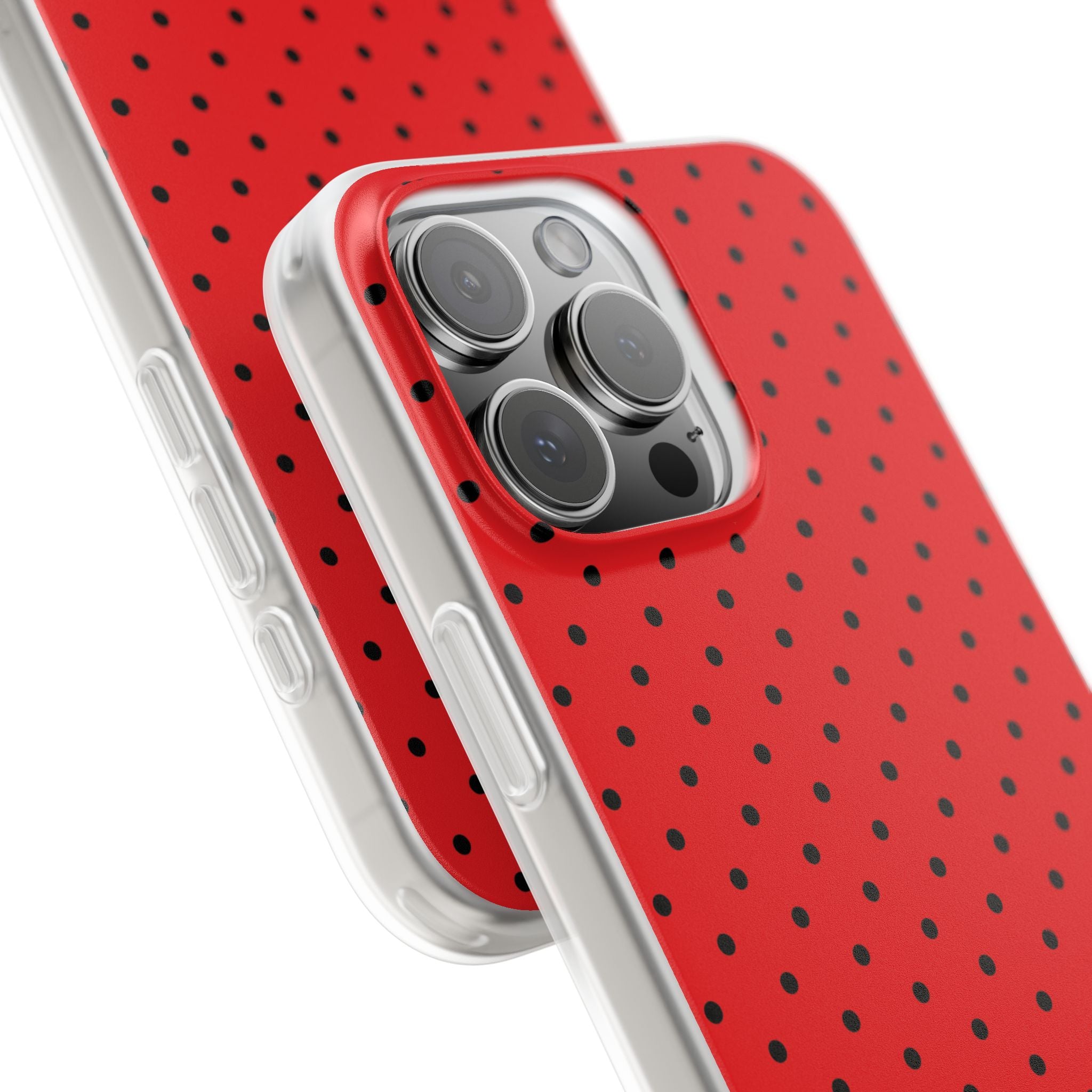 Crimson Dot Matrix iPhone 16 Pro Max Case - Soft