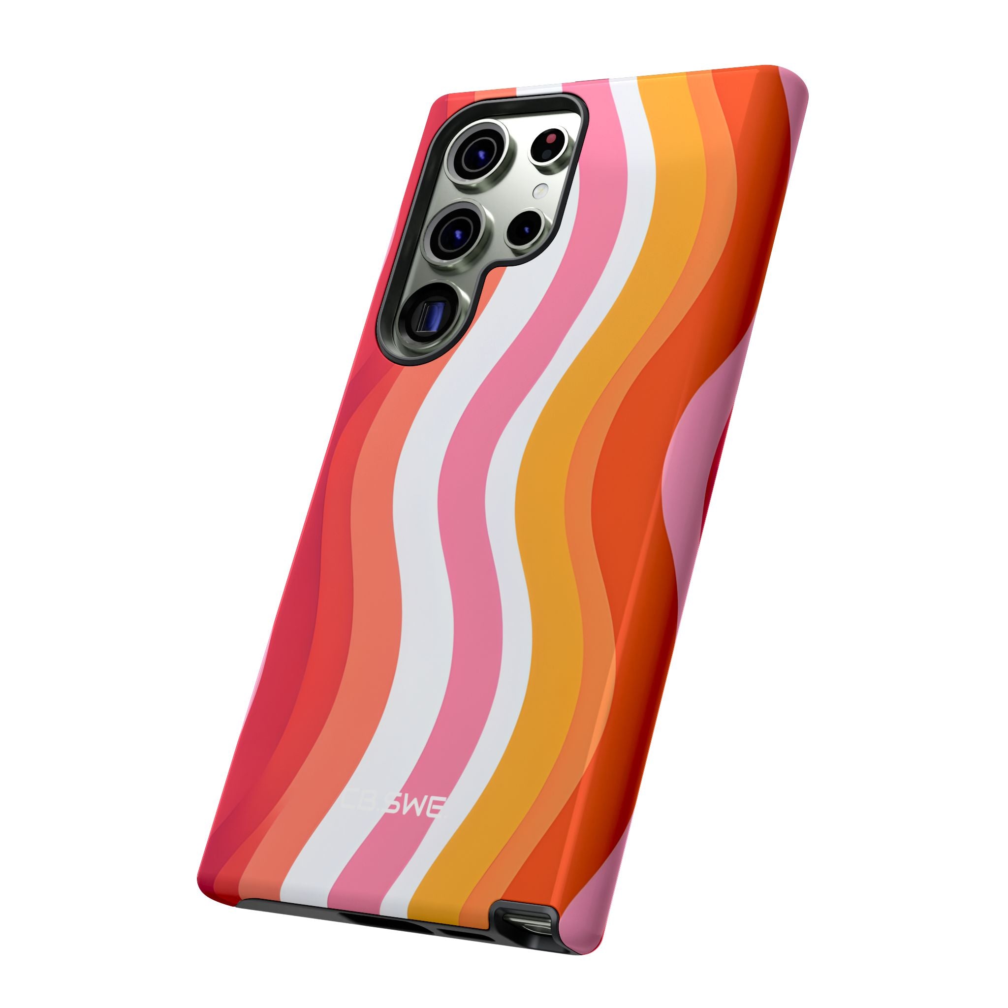 Vibrant Retro Vertical Wavy Stripes Samsung S23 - Tough