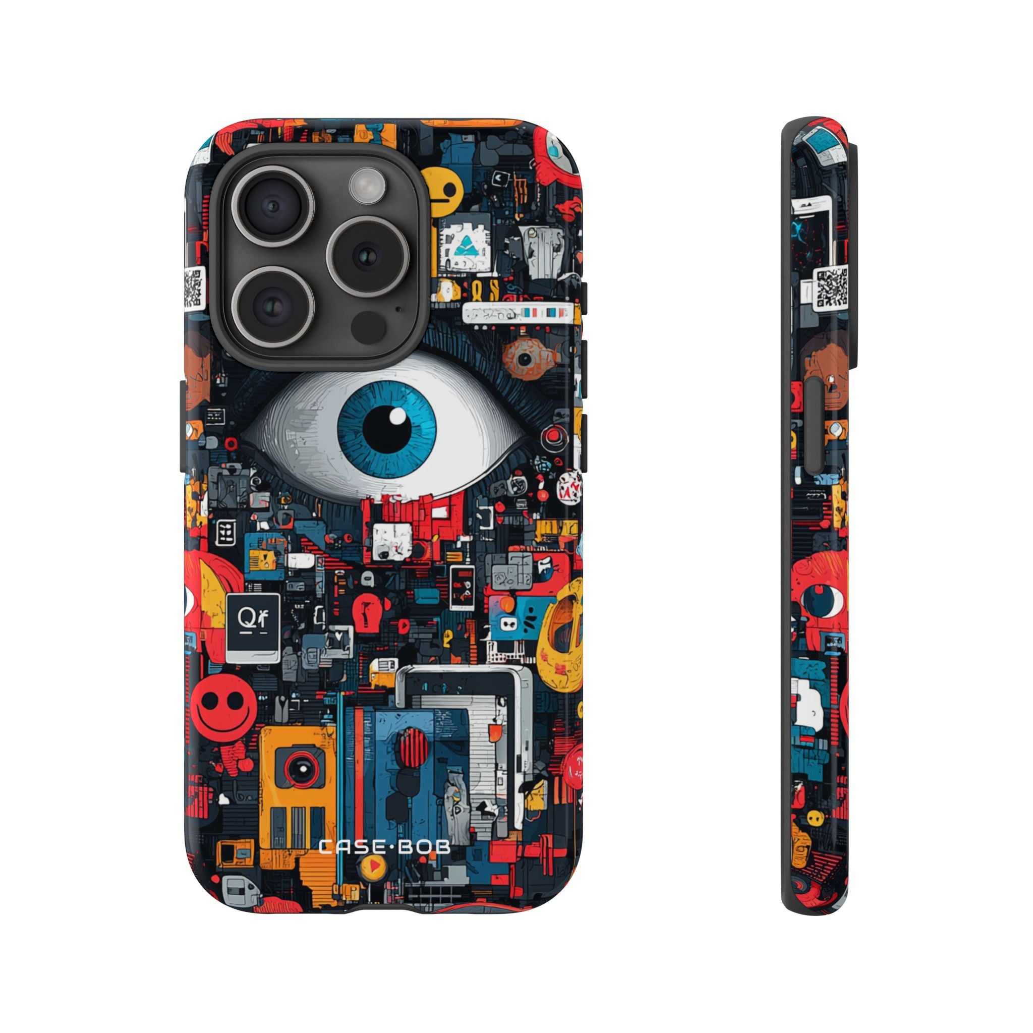 Digital Eye Blue iPhone 15 Pro Case - Tough
