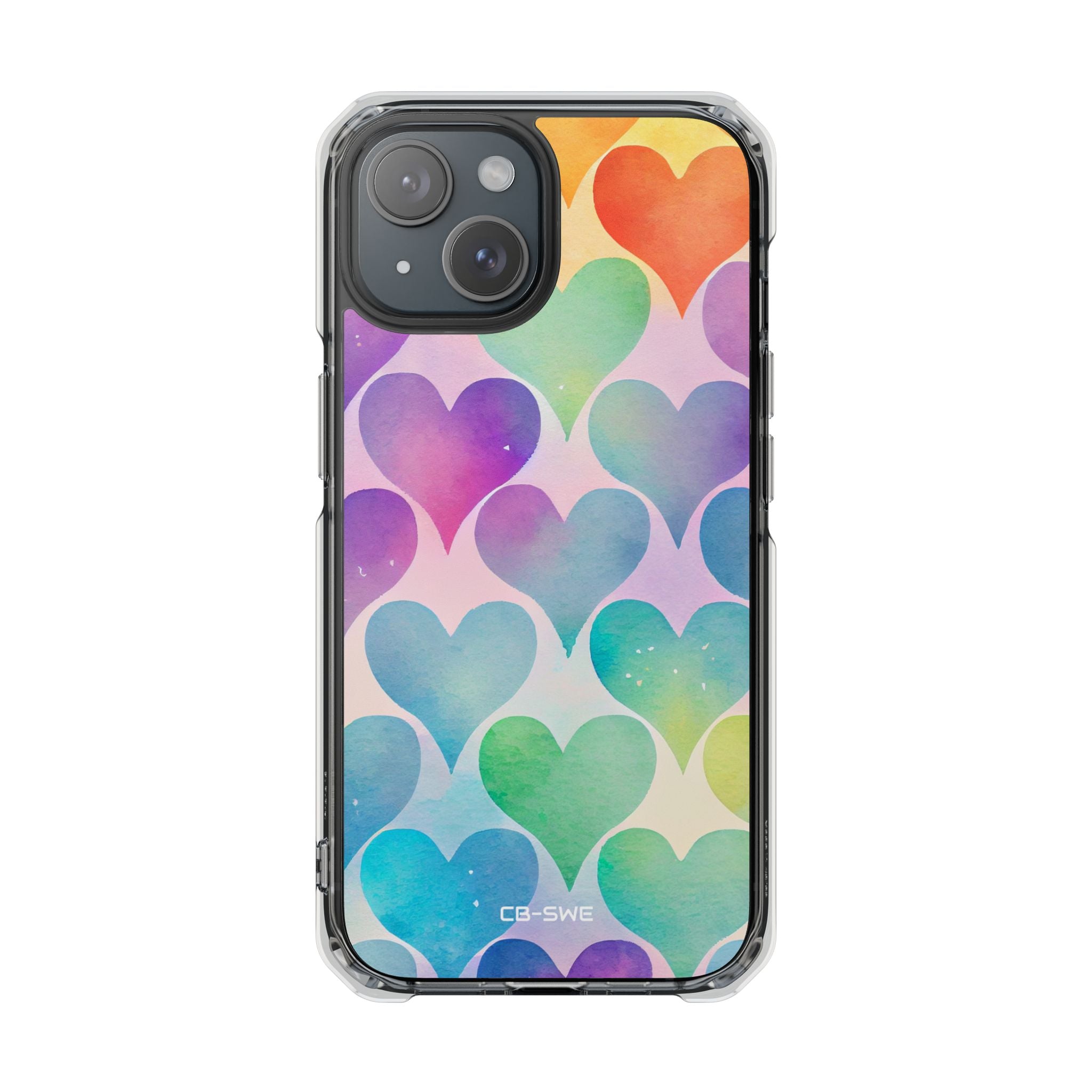 Watercolor Heart Symphony iPhone Case - Impact