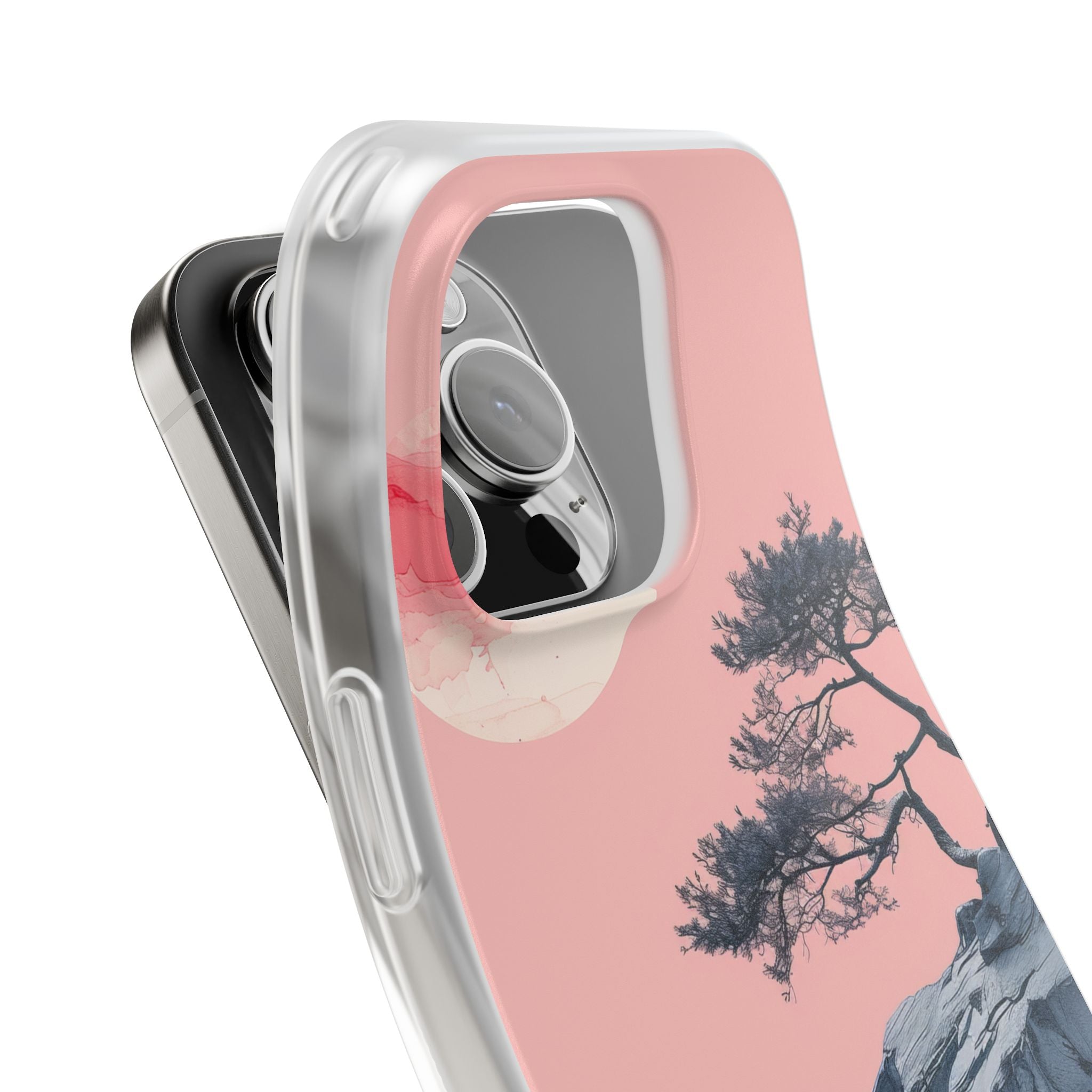 Crimson Moon Tree iPhone 16 Pro Case - Soft