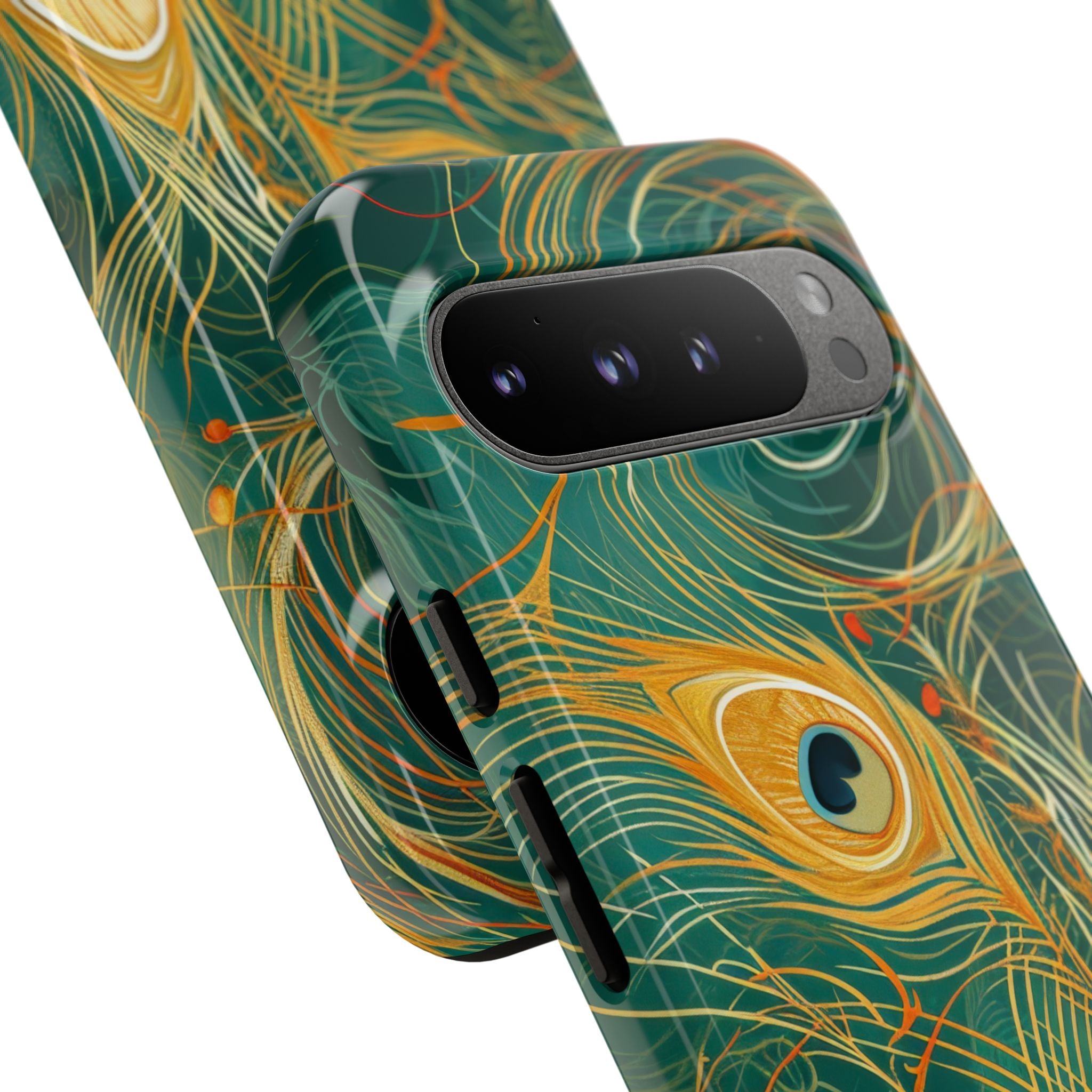 Vibrant Peacock Whirl Google Pixel 9 - Tough