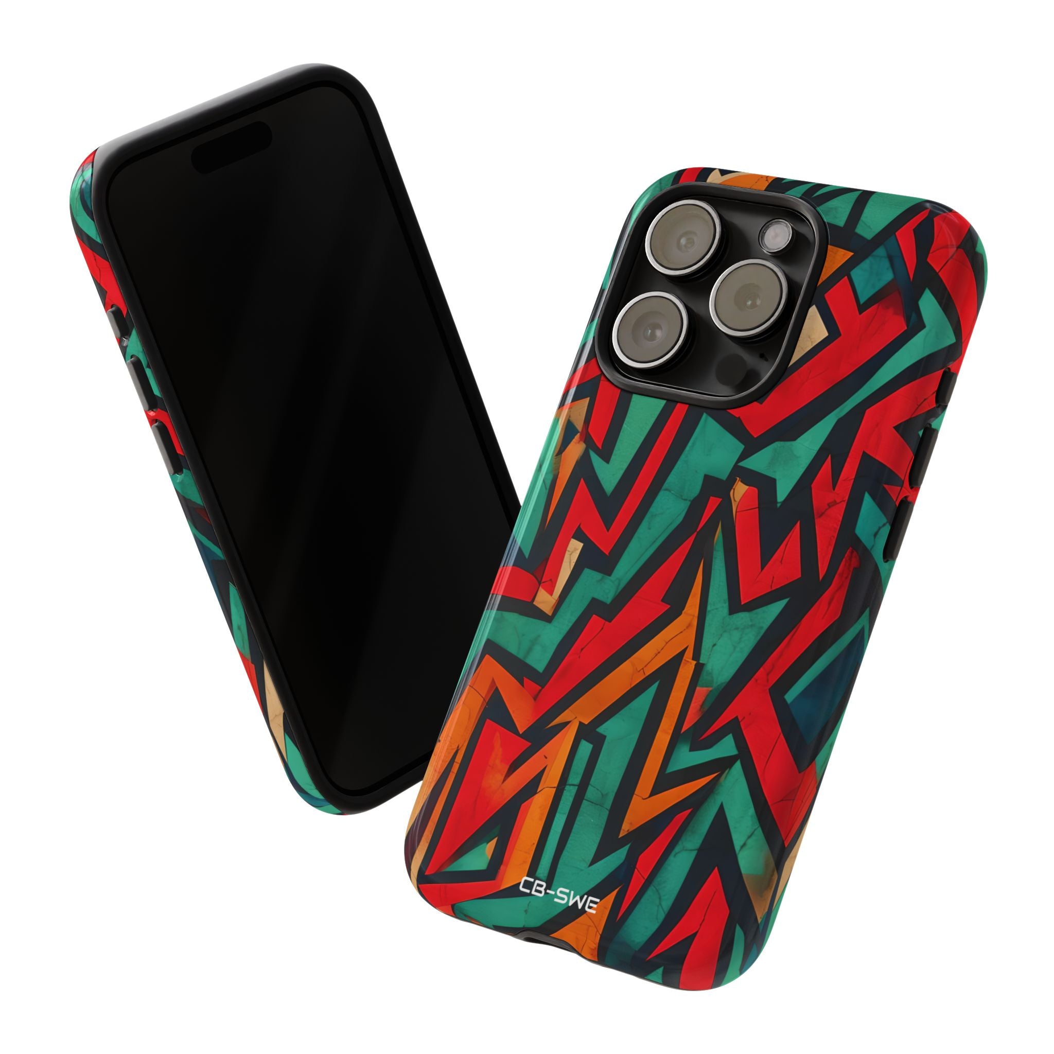 Vivid Geometry Dance - iPhone Case