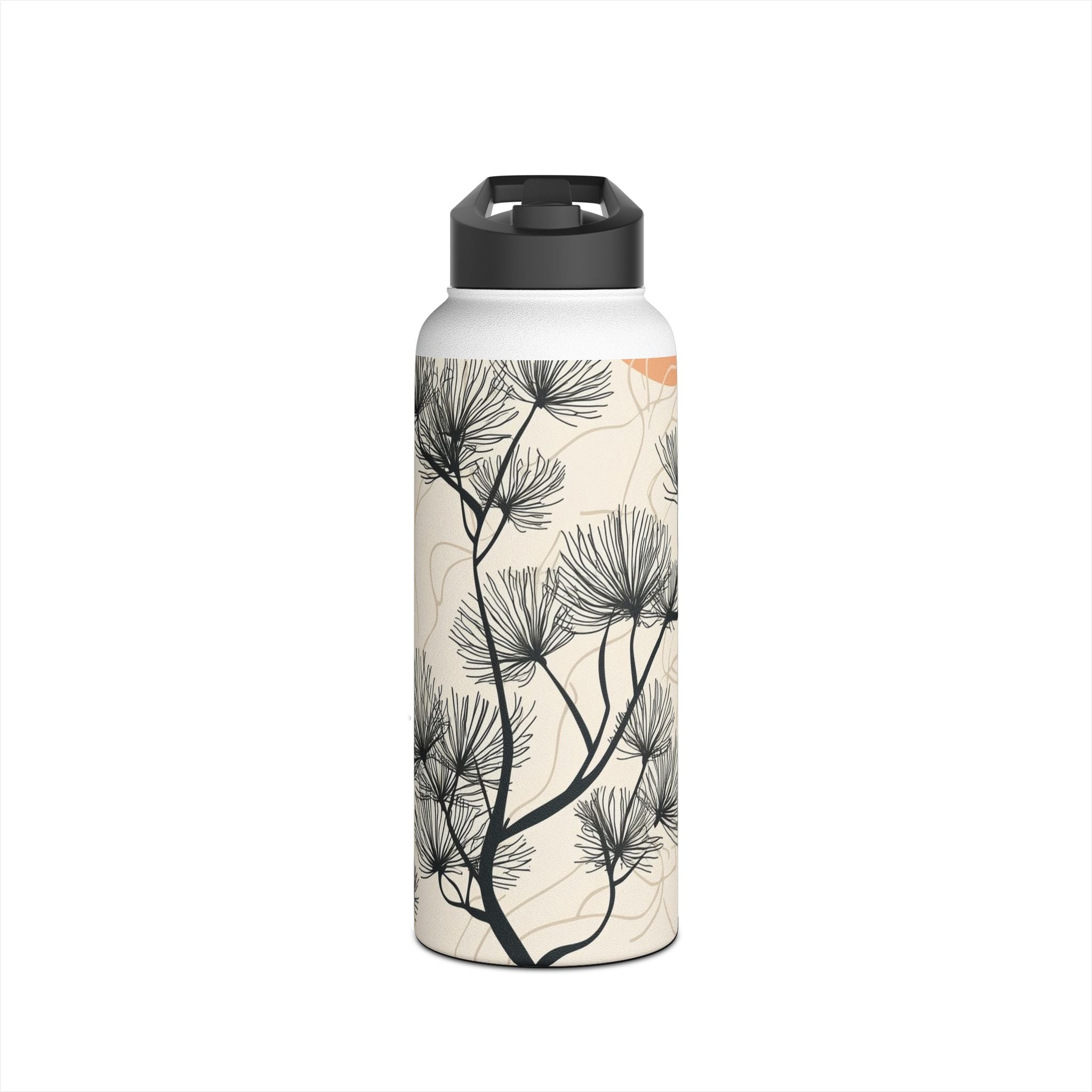 Spiky Tree Sunset - Stainless Steel Water Bottle