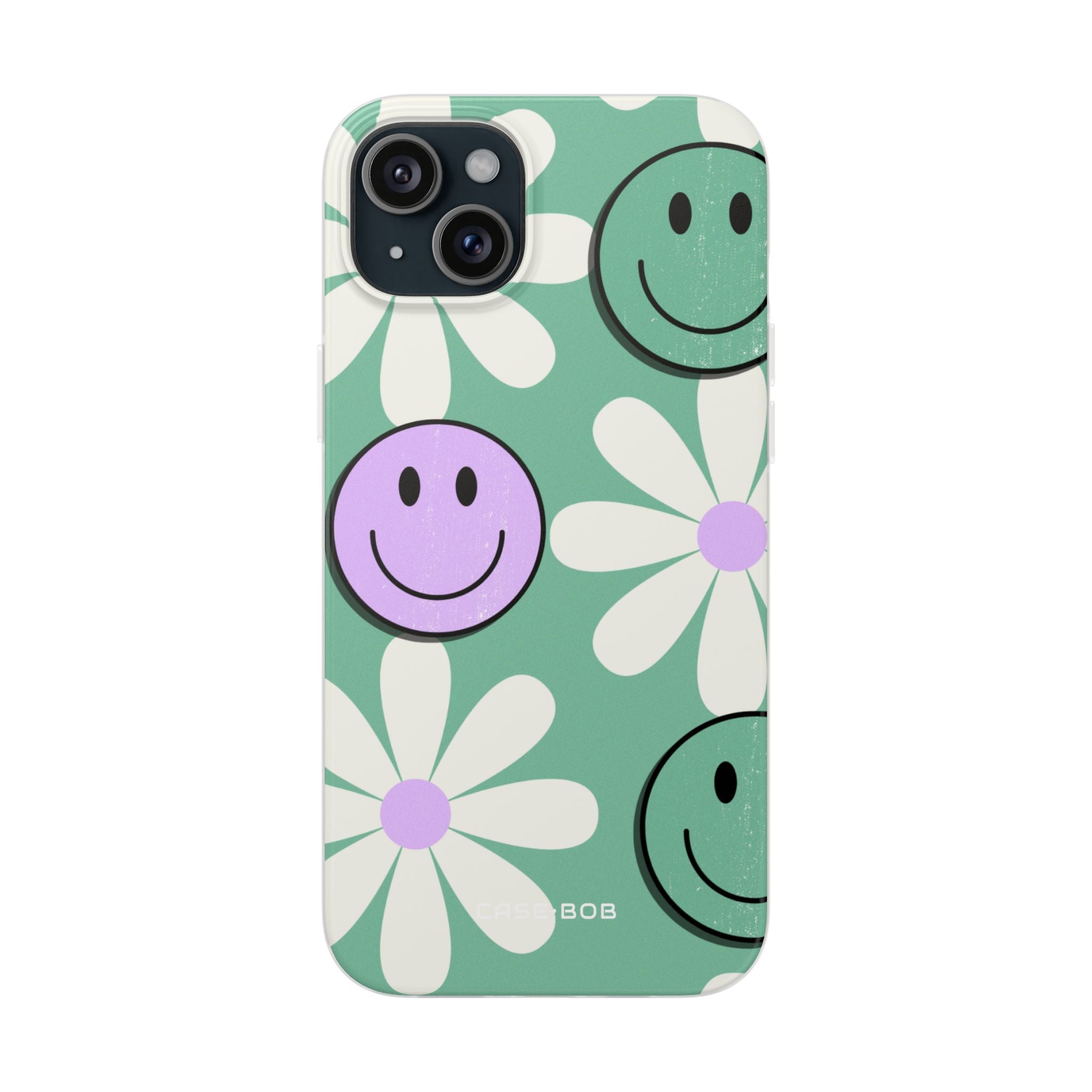 Smiley Daisy Glow iPhone 15 Plus Case - Soft