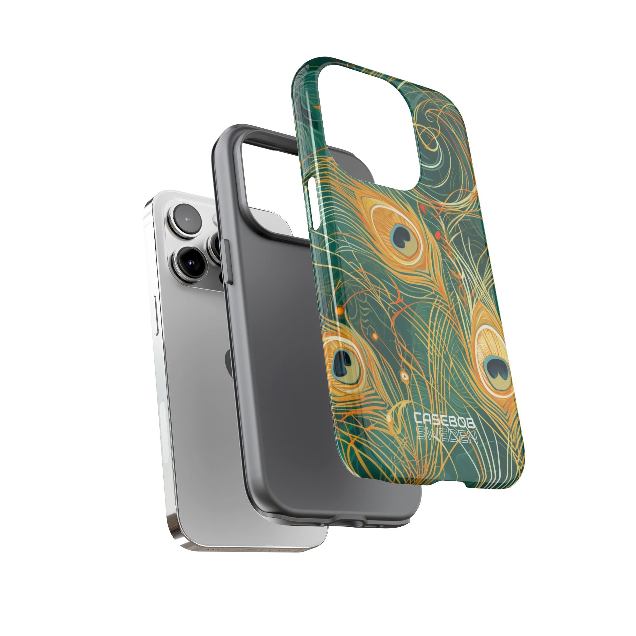 Vibrant Peacock Whirl iPhone 14 - Tough