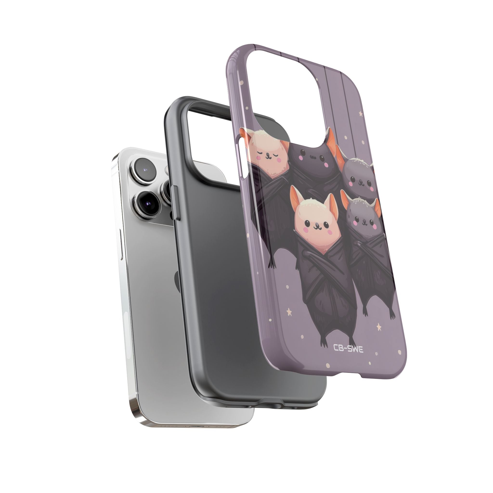 Playful Bats Hang - iPhone Case