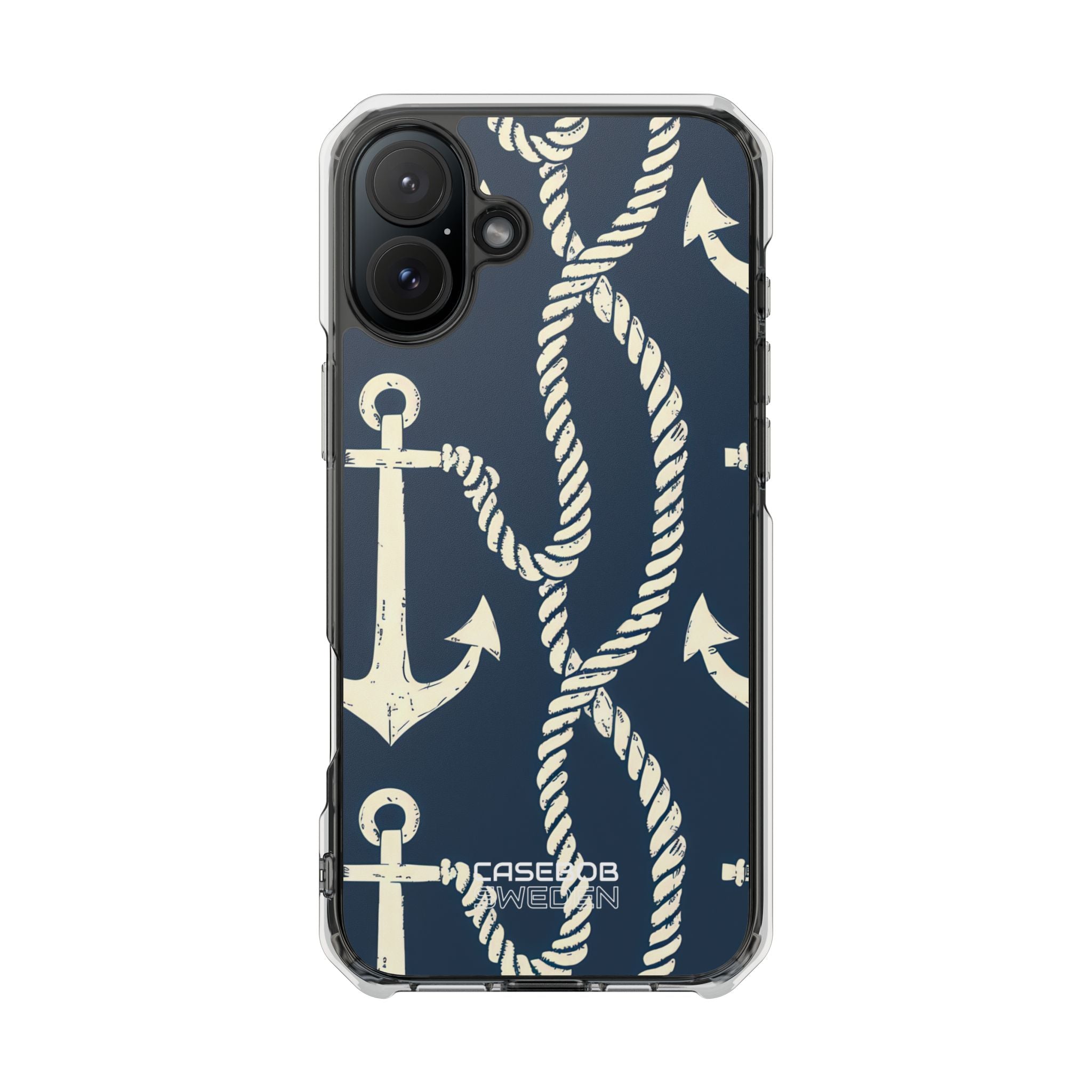 Nautical Anchors Rope iPhone 16 - Impact Clear+