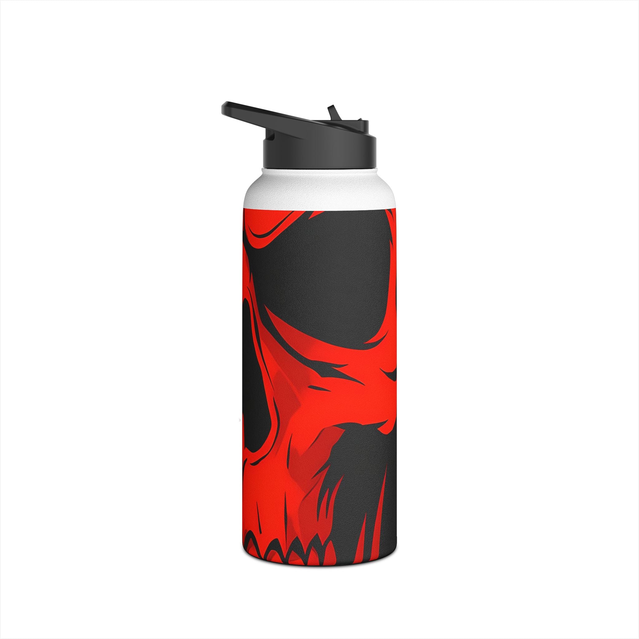 Dual Skulls RedBlue - Stainless Steel Water Bottle