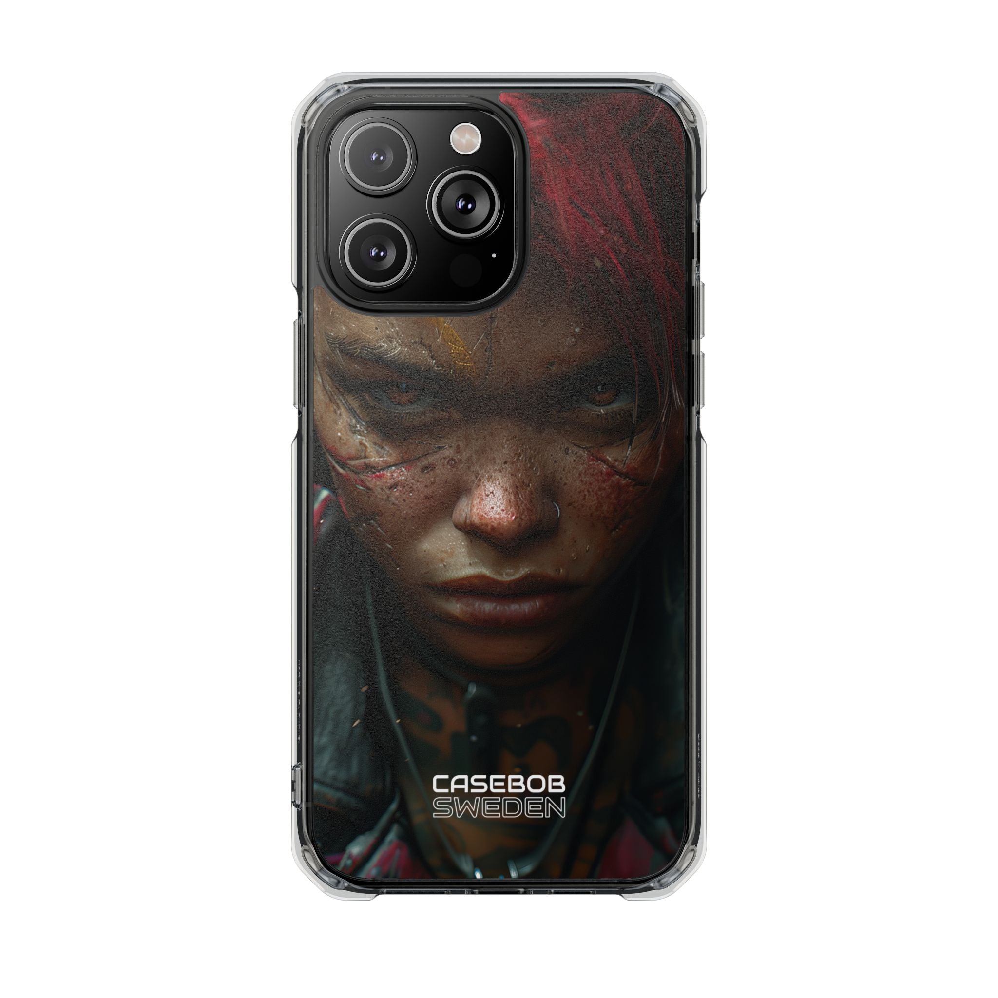 Cyberpunk Rebel Portrait iPhone 14 - Impact Clear+
