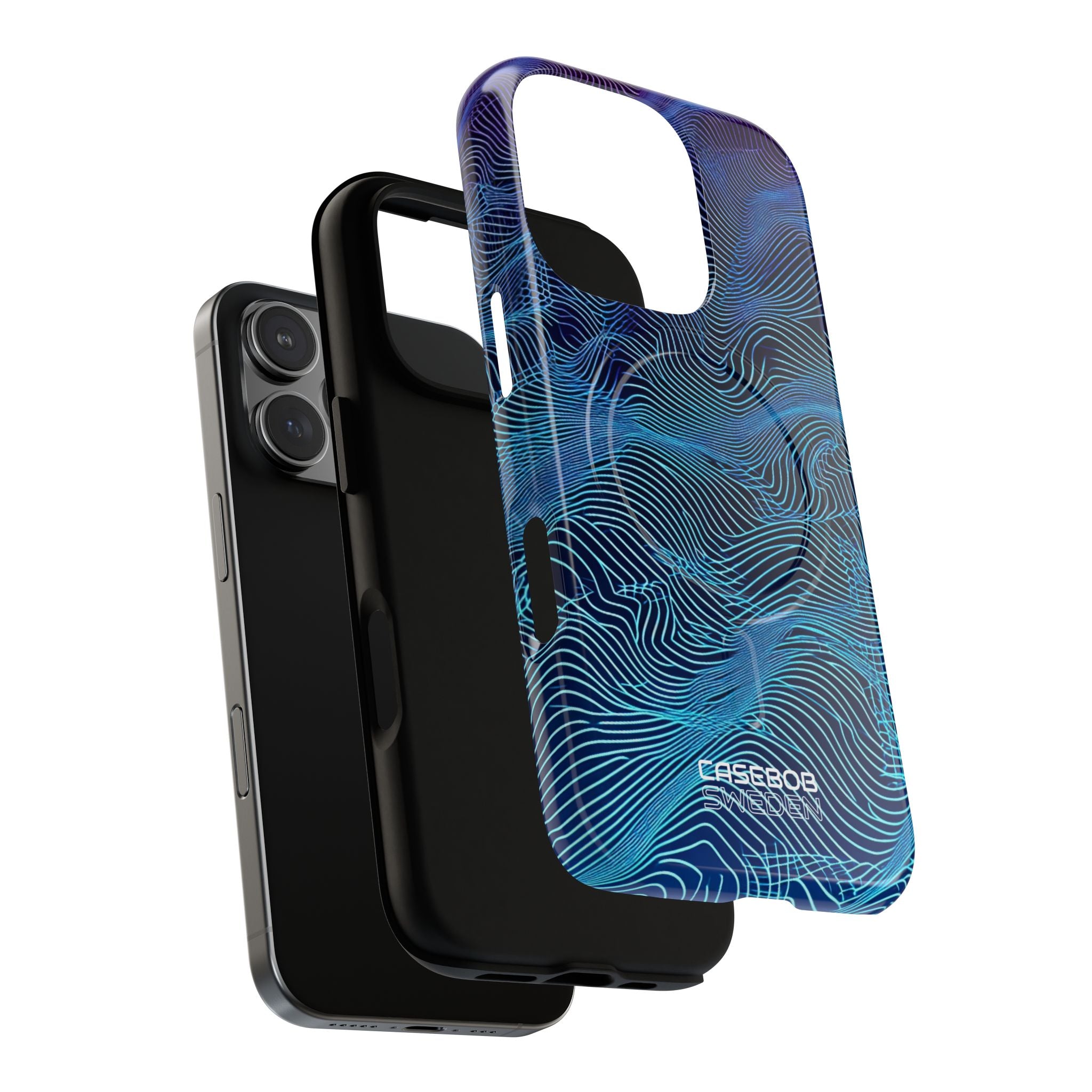 Neon Waves Flow iPhone 16 - Tough+