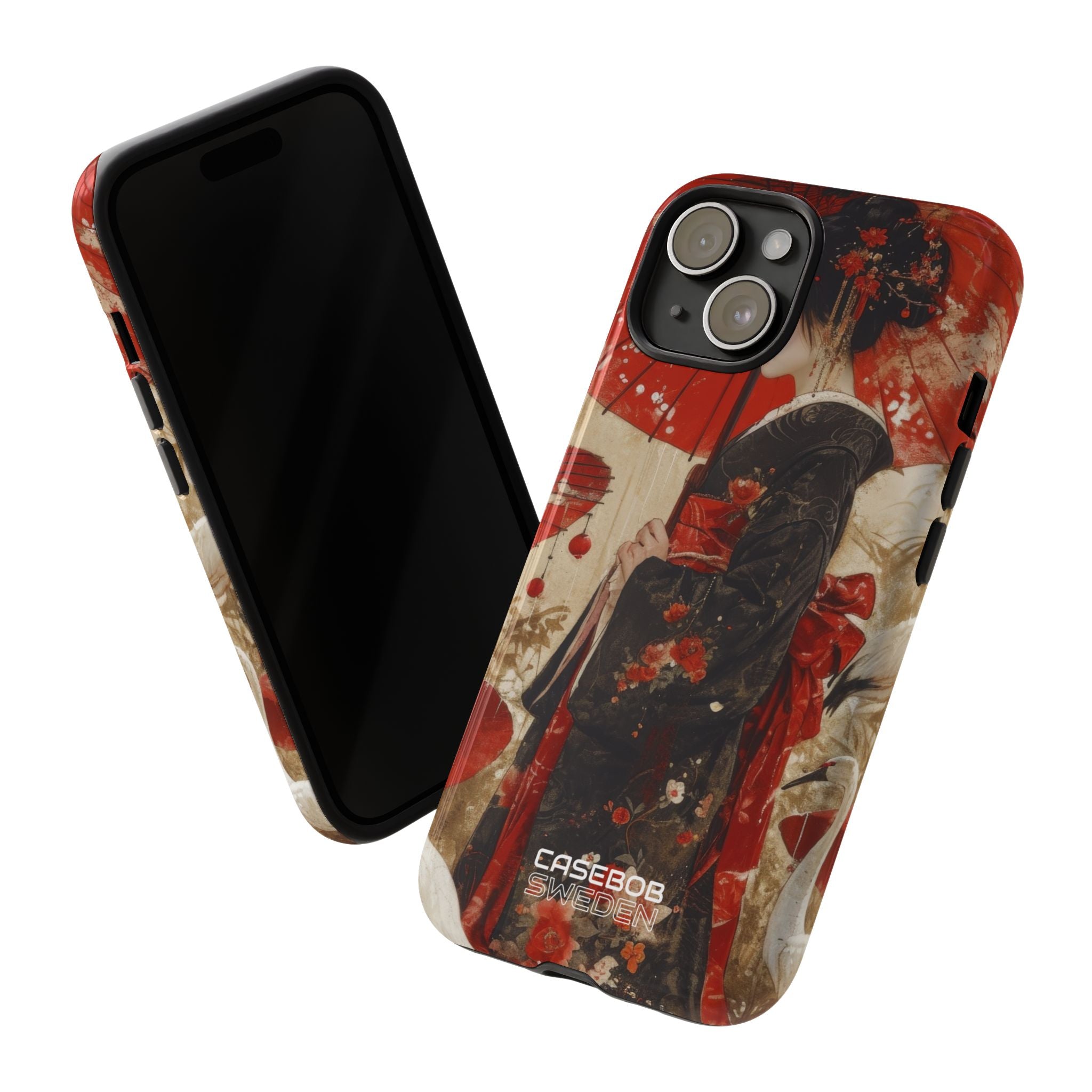Scarlet Crane Dreams iPhone 15 - Tough