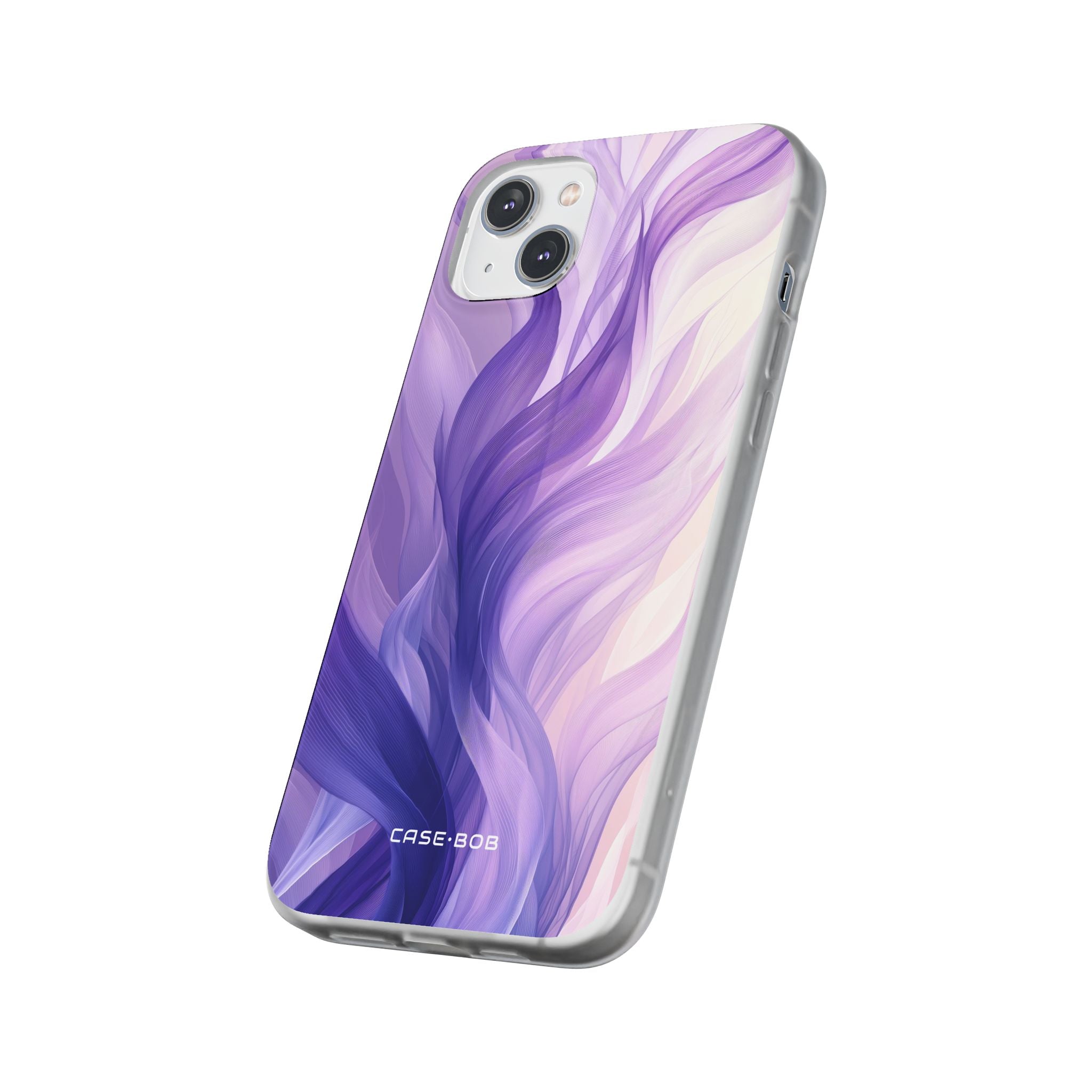 Purple Ribbon Waves iPhone 14 Plus Case - Soft