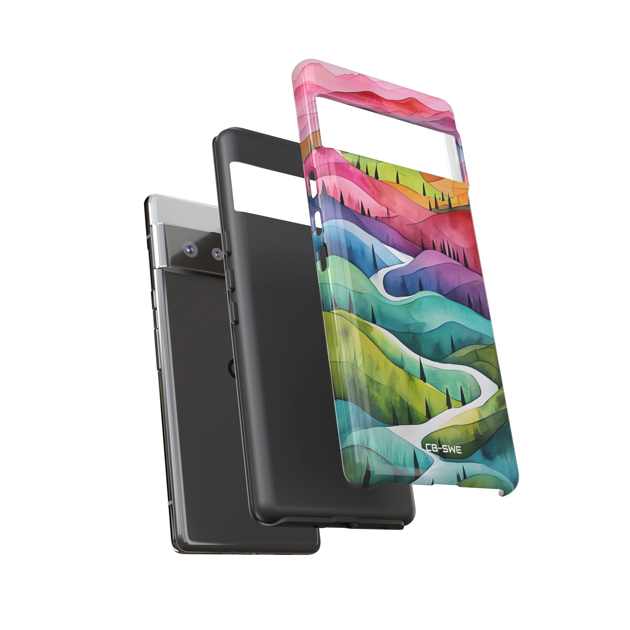 Whimsical Colorful Valleys - Google Pixel Case