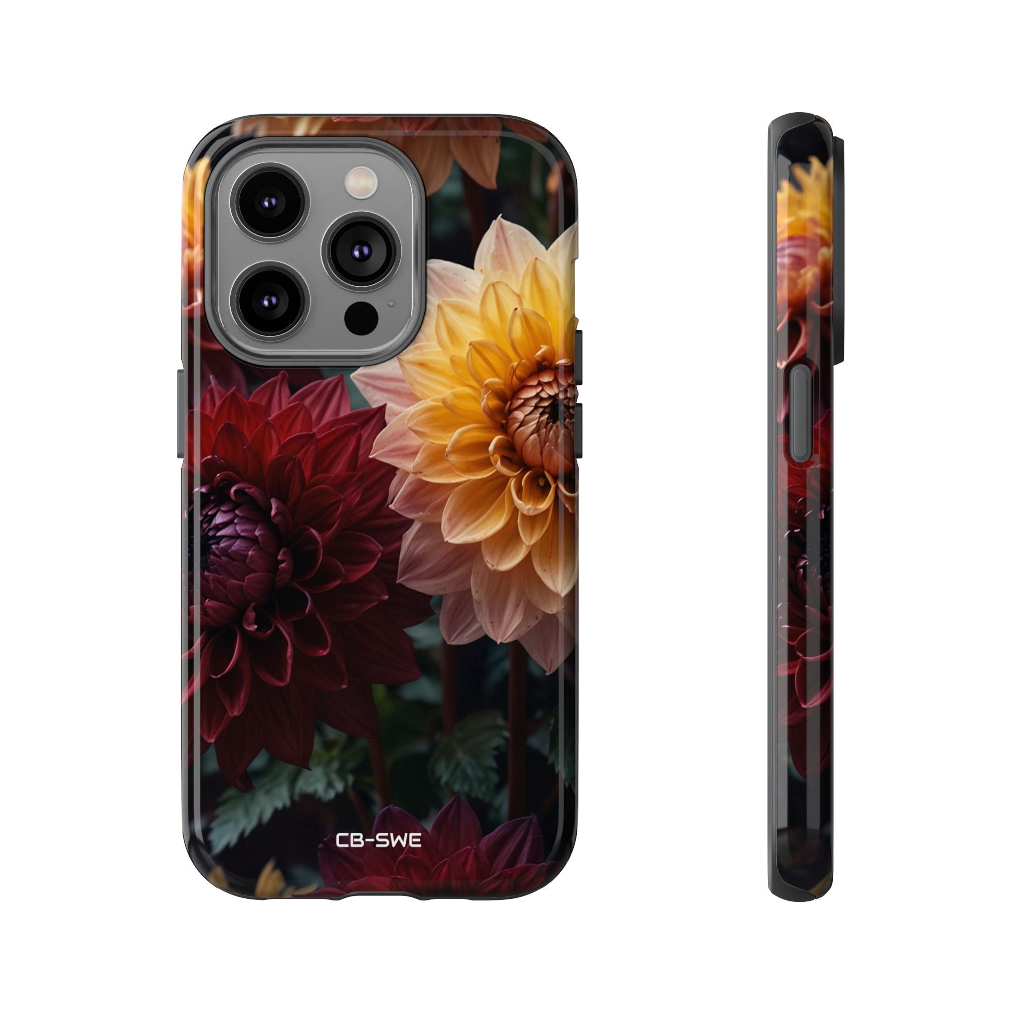 Dahlias Embrace Light - iPhone Case