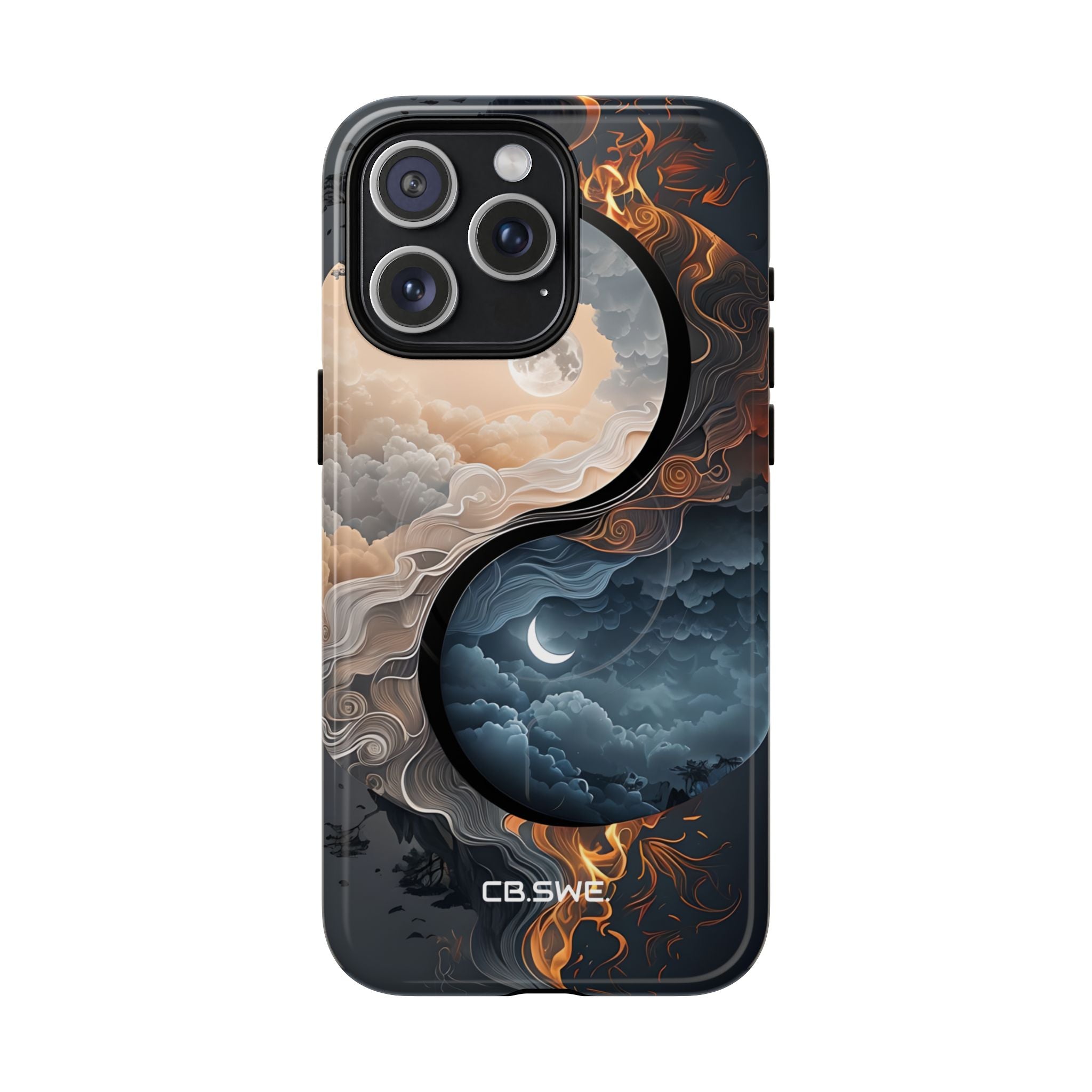 Surreal Day and Night Yin Yang Symbol Artwork Phone Cover iPhone 15 - Tough+