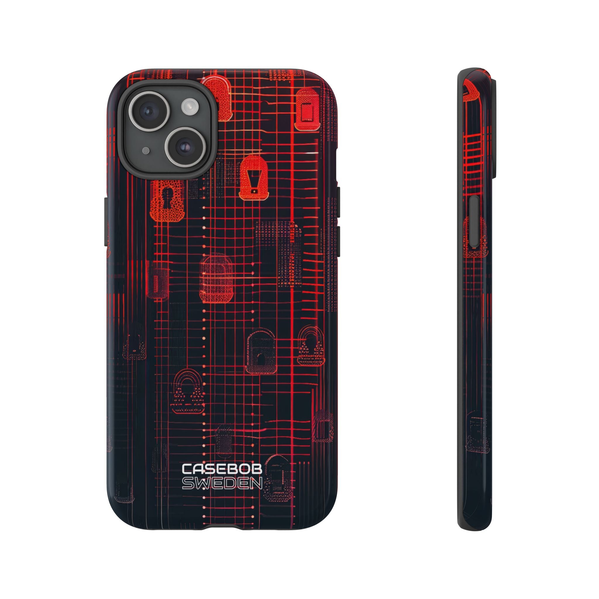 Cyber Locks Grid iPhone 15 - Tough