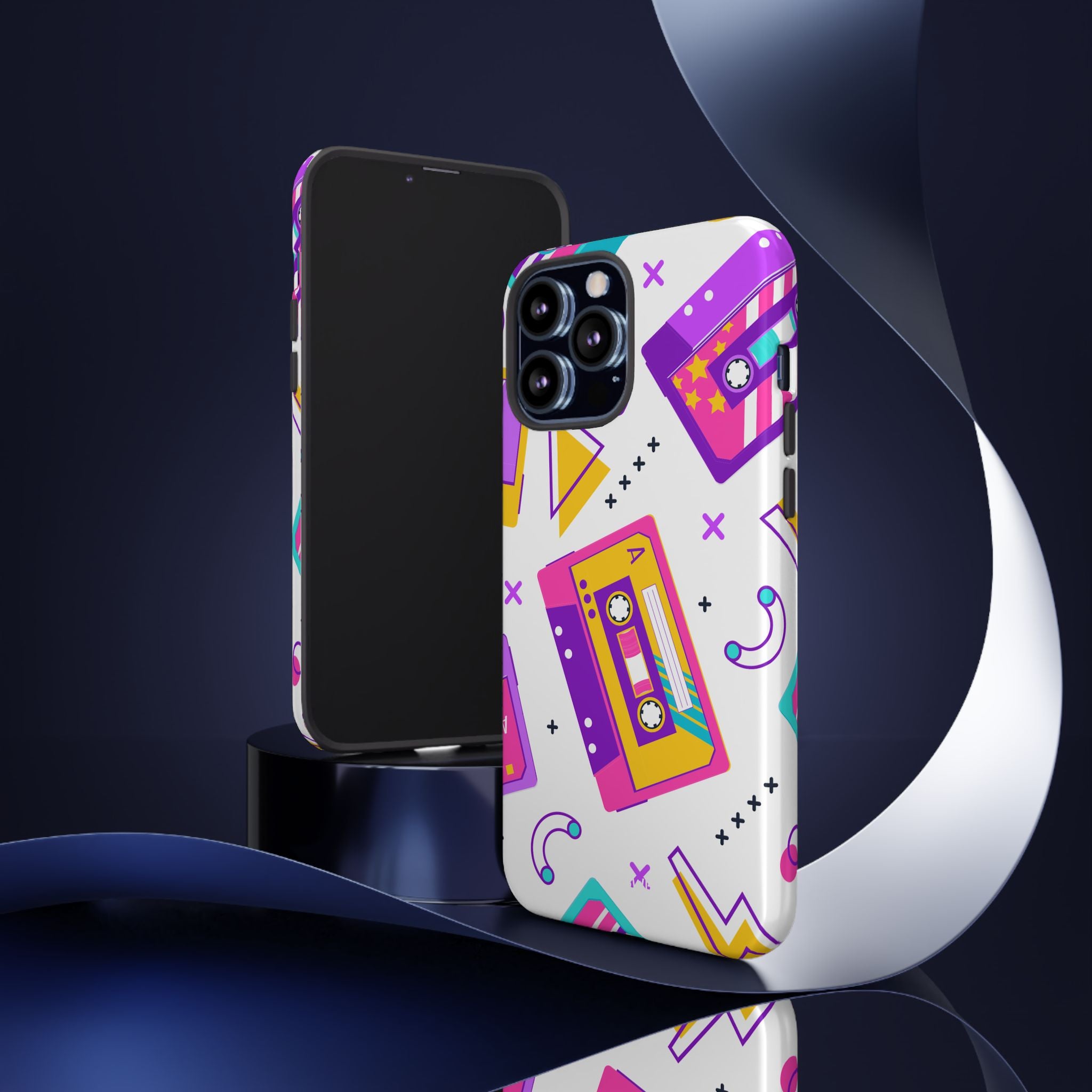 Retro Cassette Chaos - iPhone Case