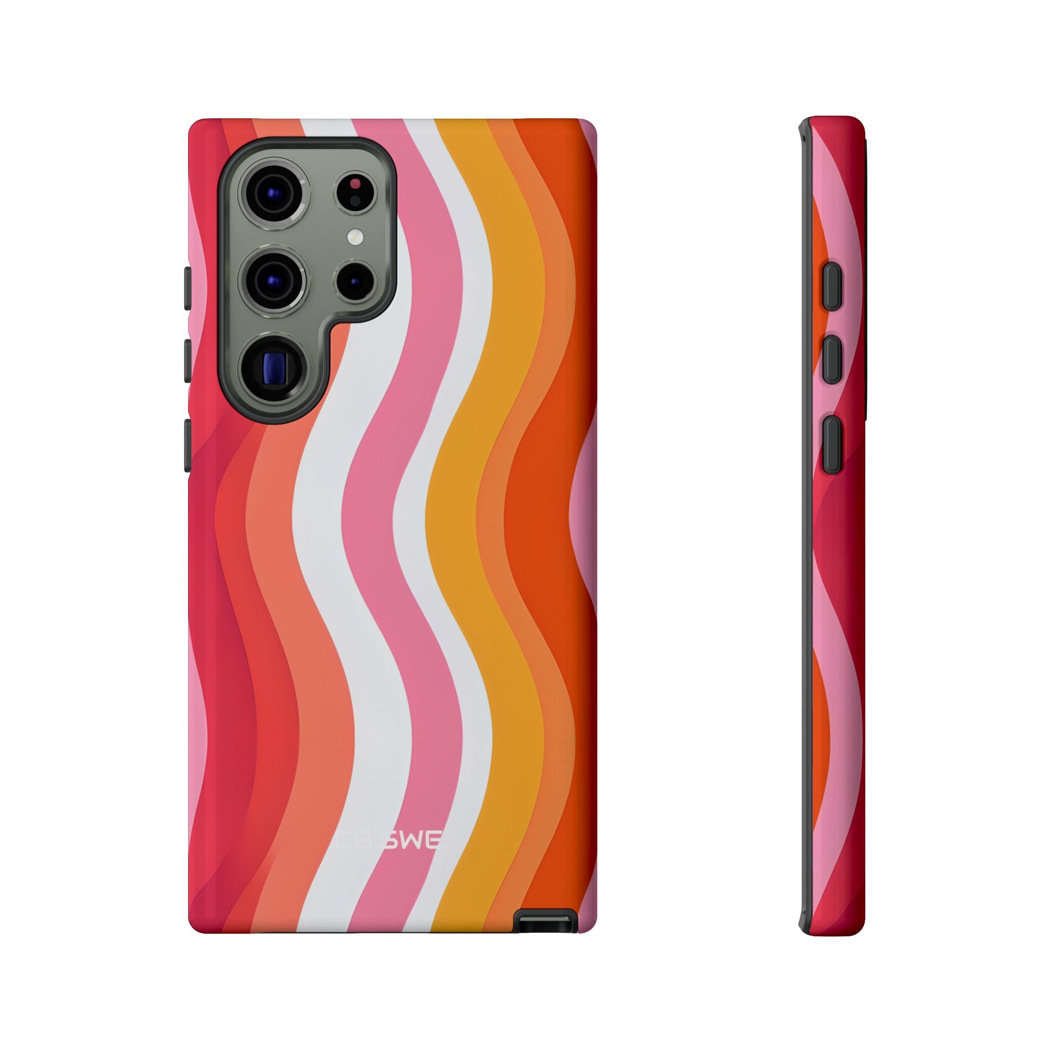 Vibrant Retro Vertical Wavy Stripes Samsung S23 - Tough
