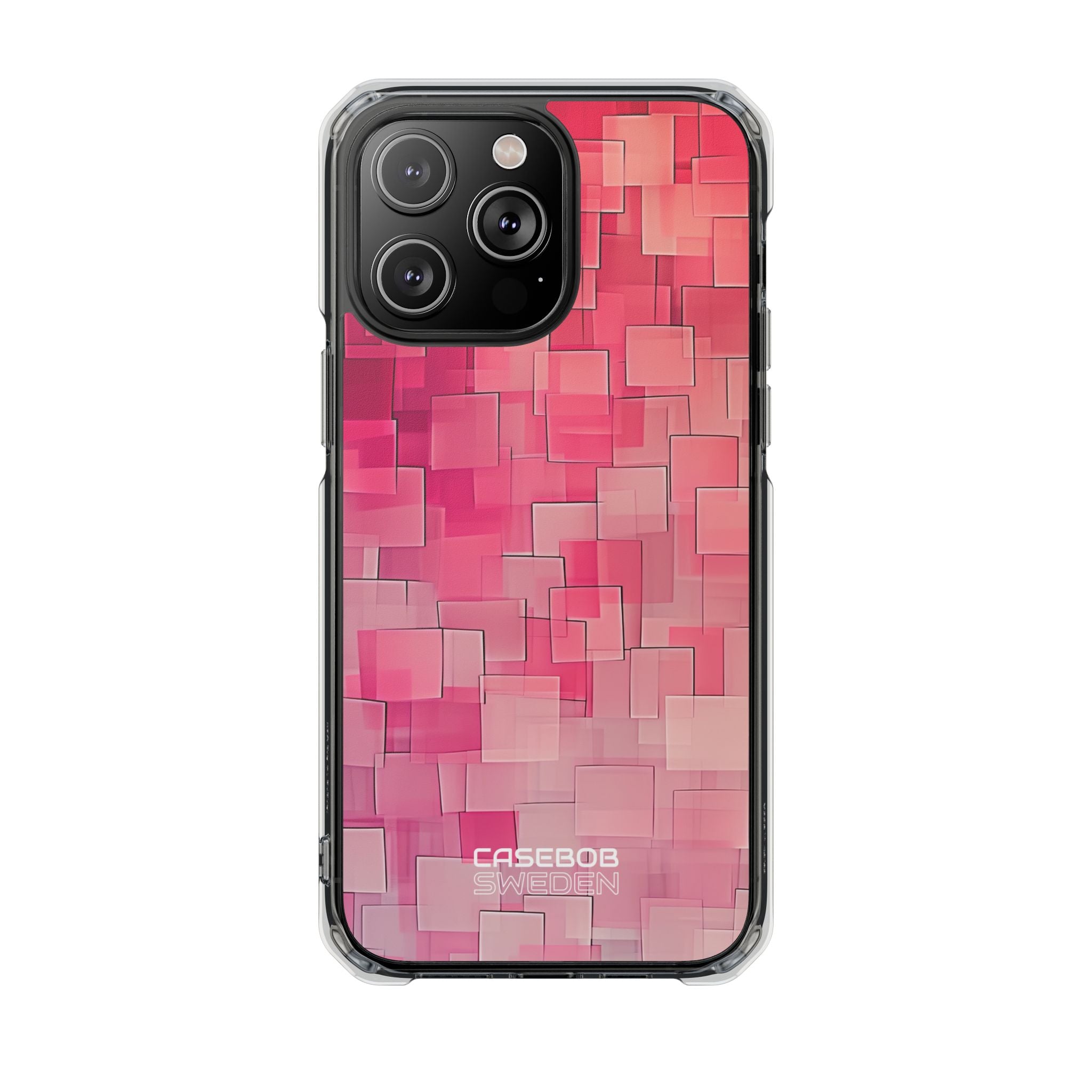 Layered Pink Geometry iPhone 14 - Impact Clear+