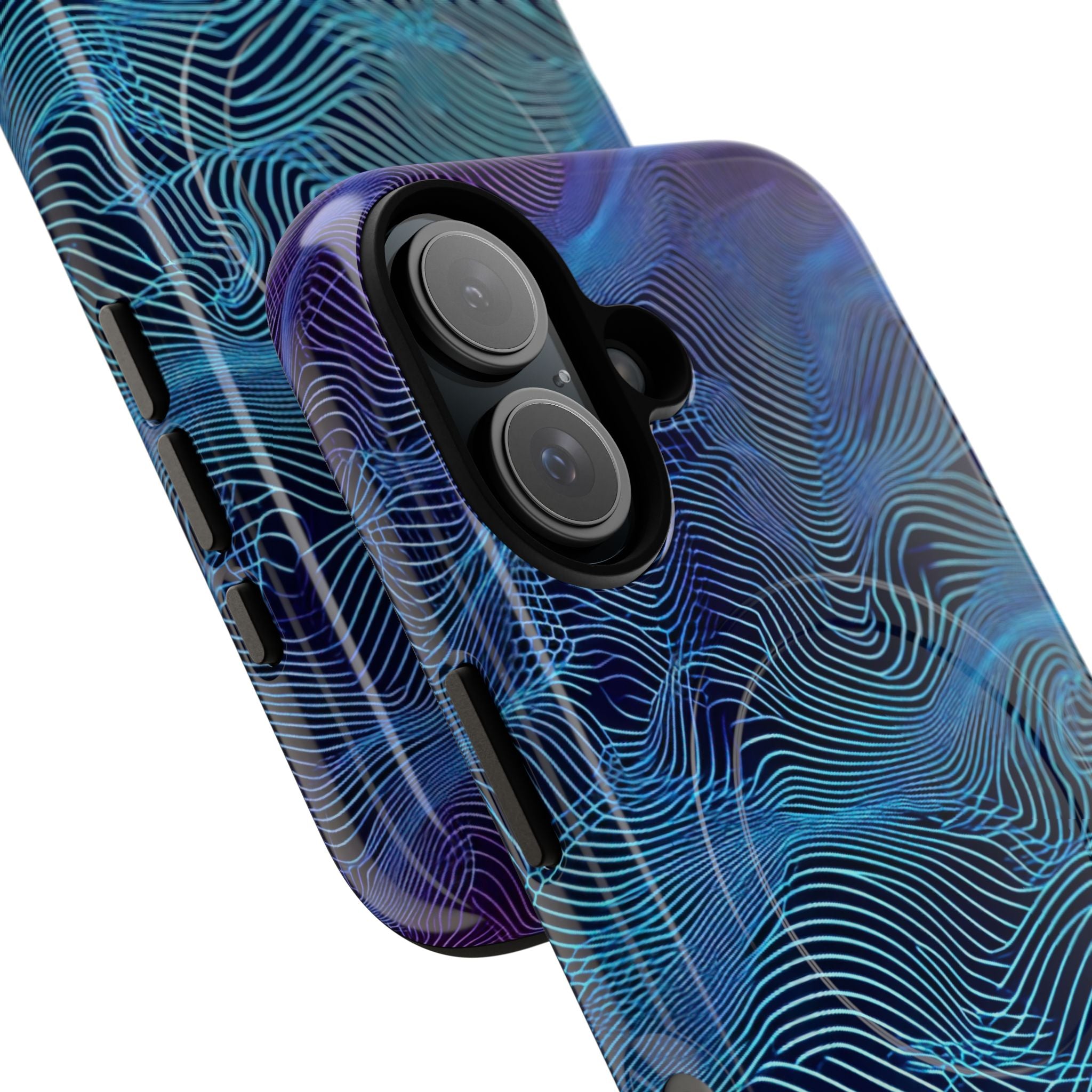 Neon Waves Flow iPhone 16 - Tough+