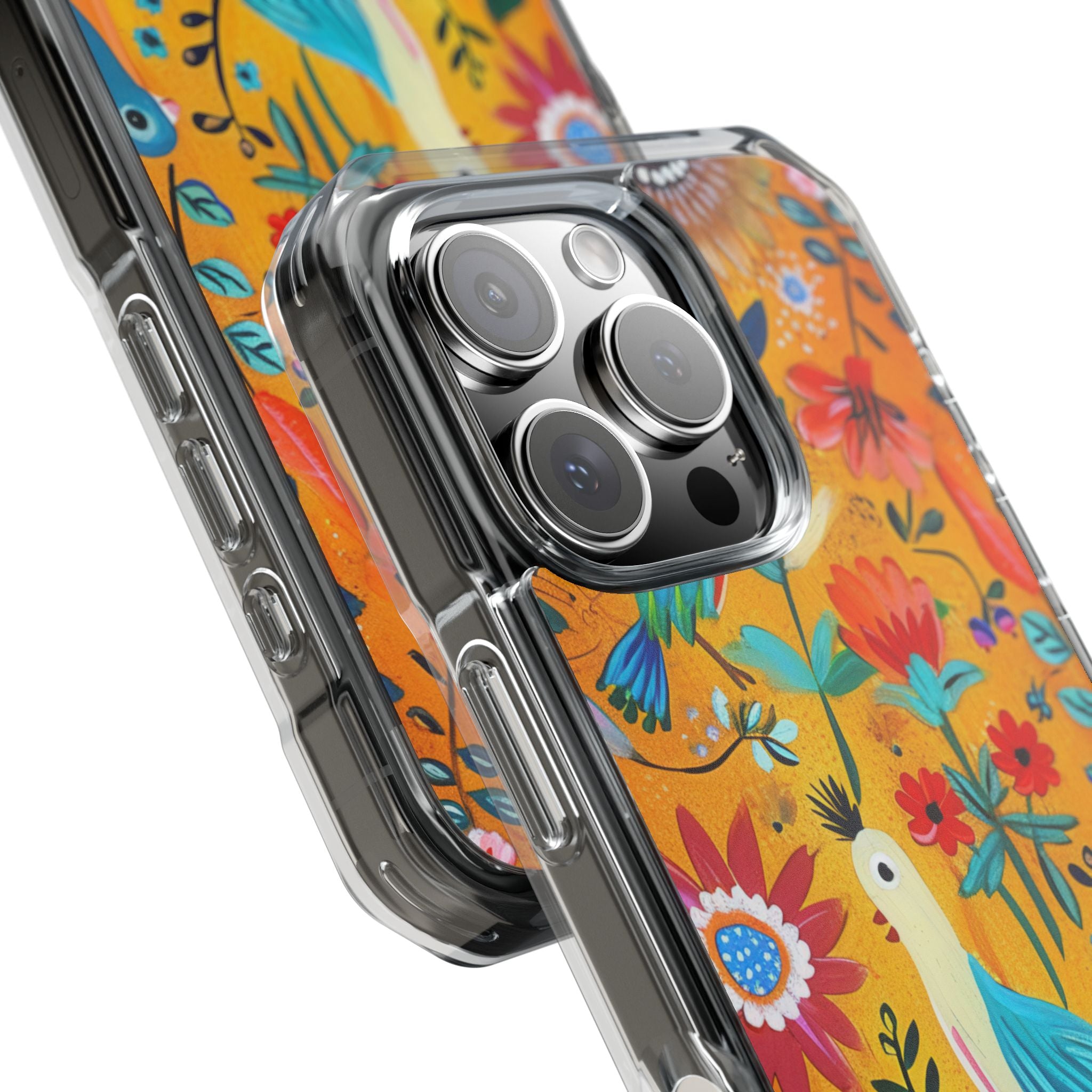 Whimsical Birds Garden iPhone 16 - Impact Clear+