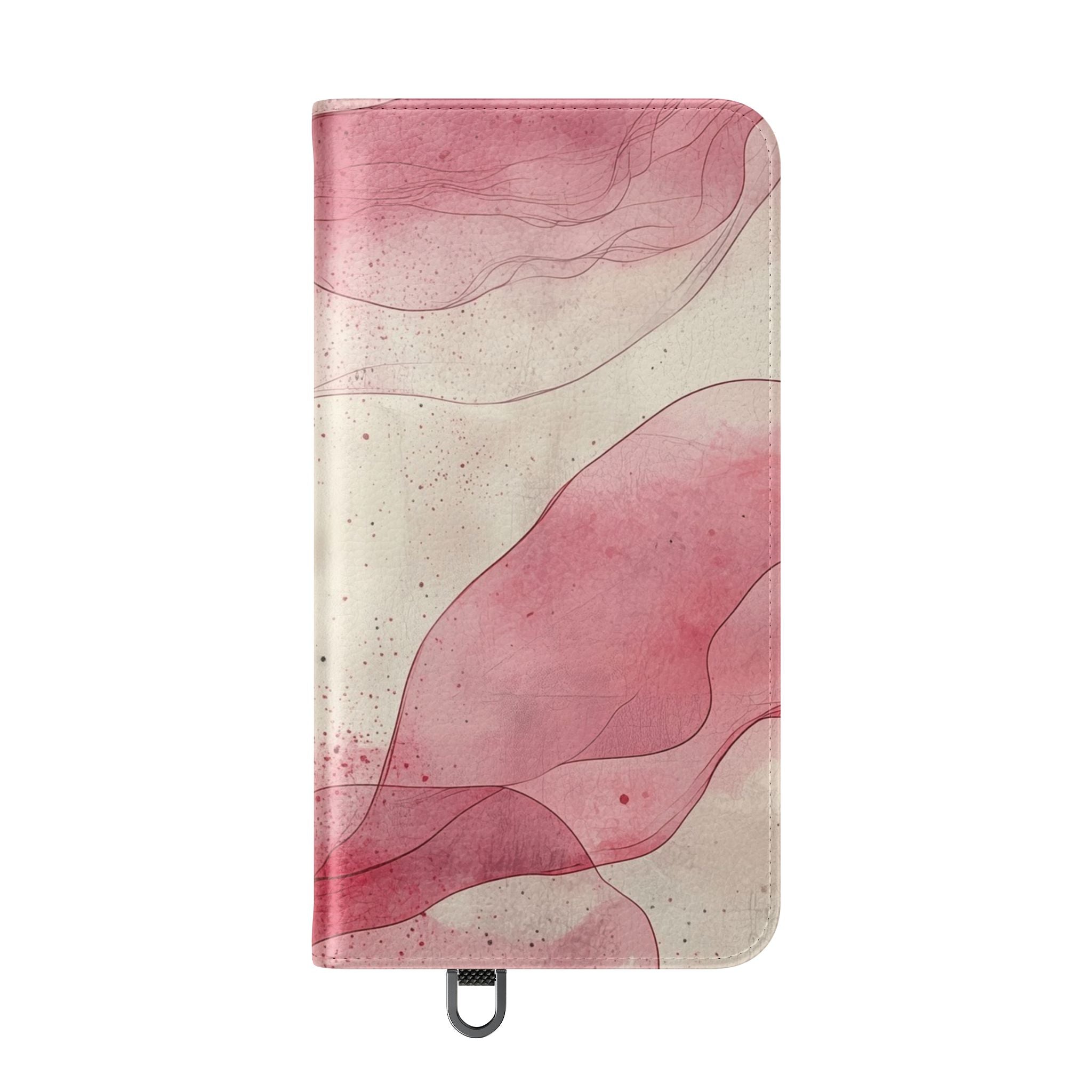 Crimson Ribbon Waves - Samsung S24 Plus Case - Wallet