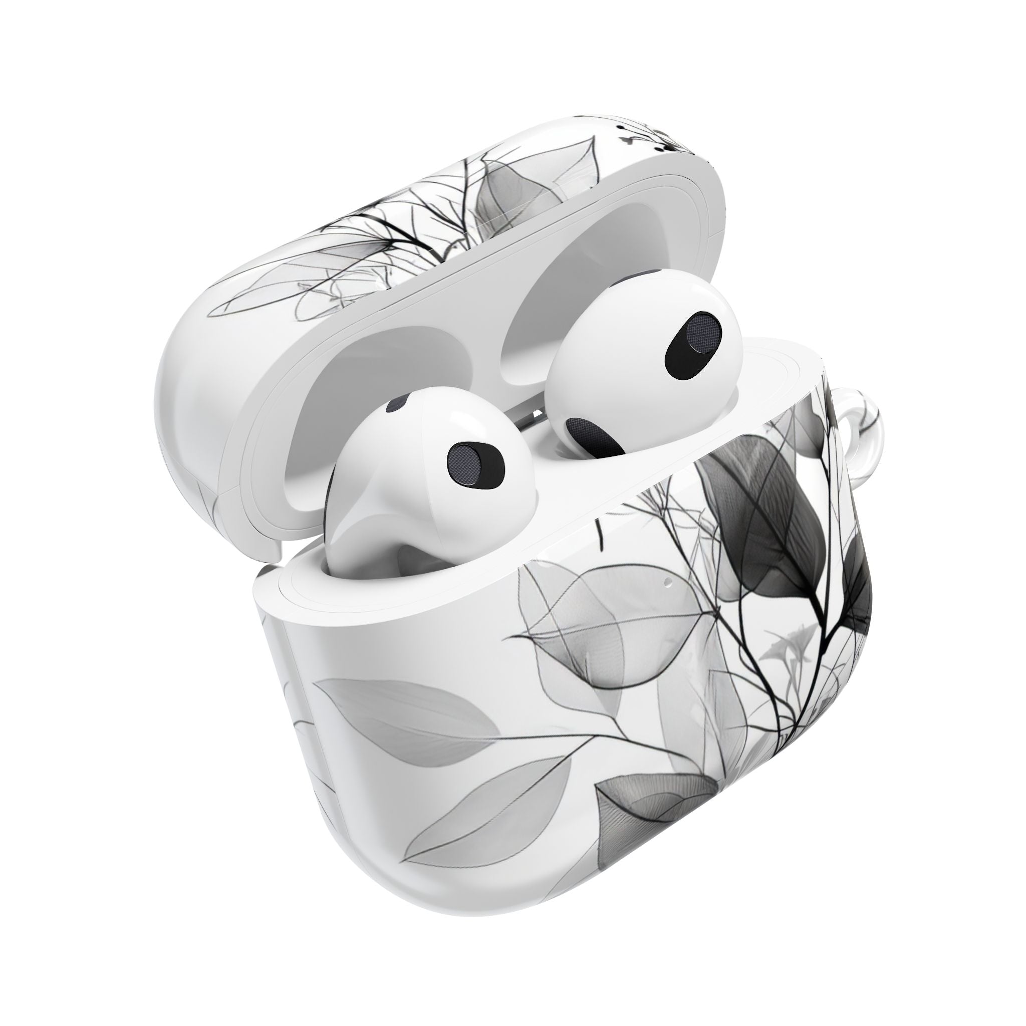 Silver Leaves - AirPods Case