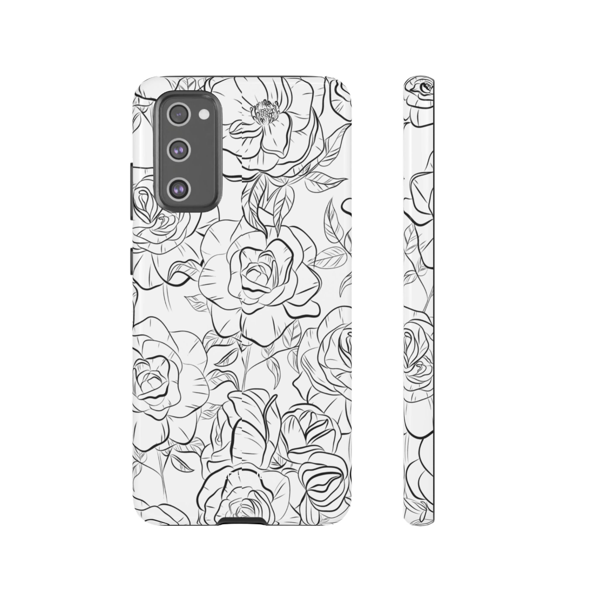 Intricate Rose Sketches - Samsung Case