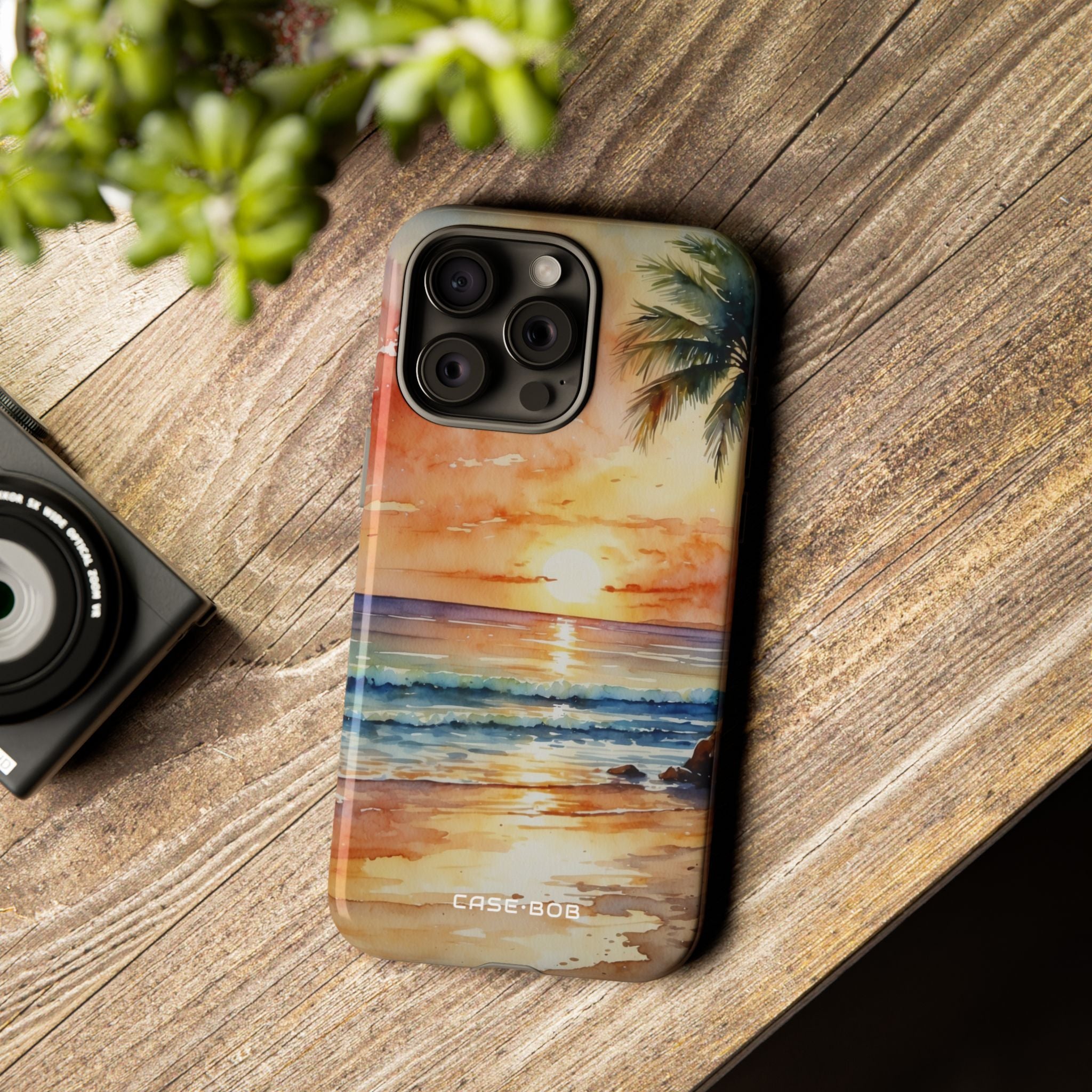 Sunset Palm iPhone 15 Pro Max Case - Tough