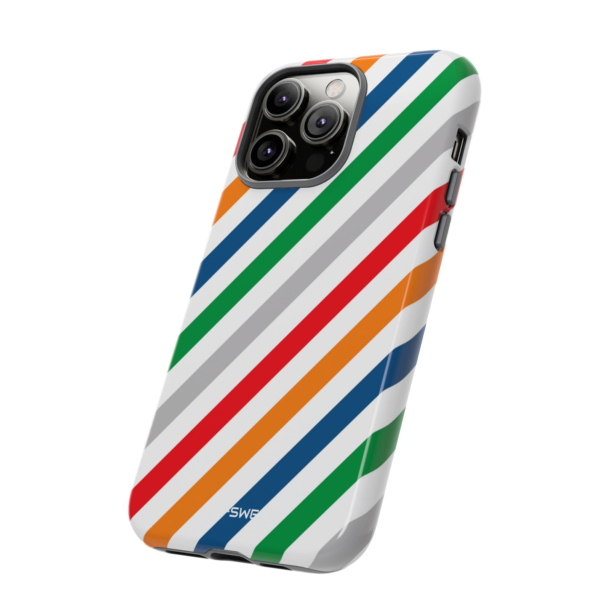 Vibrant Geometric Stripes - iPhone Case