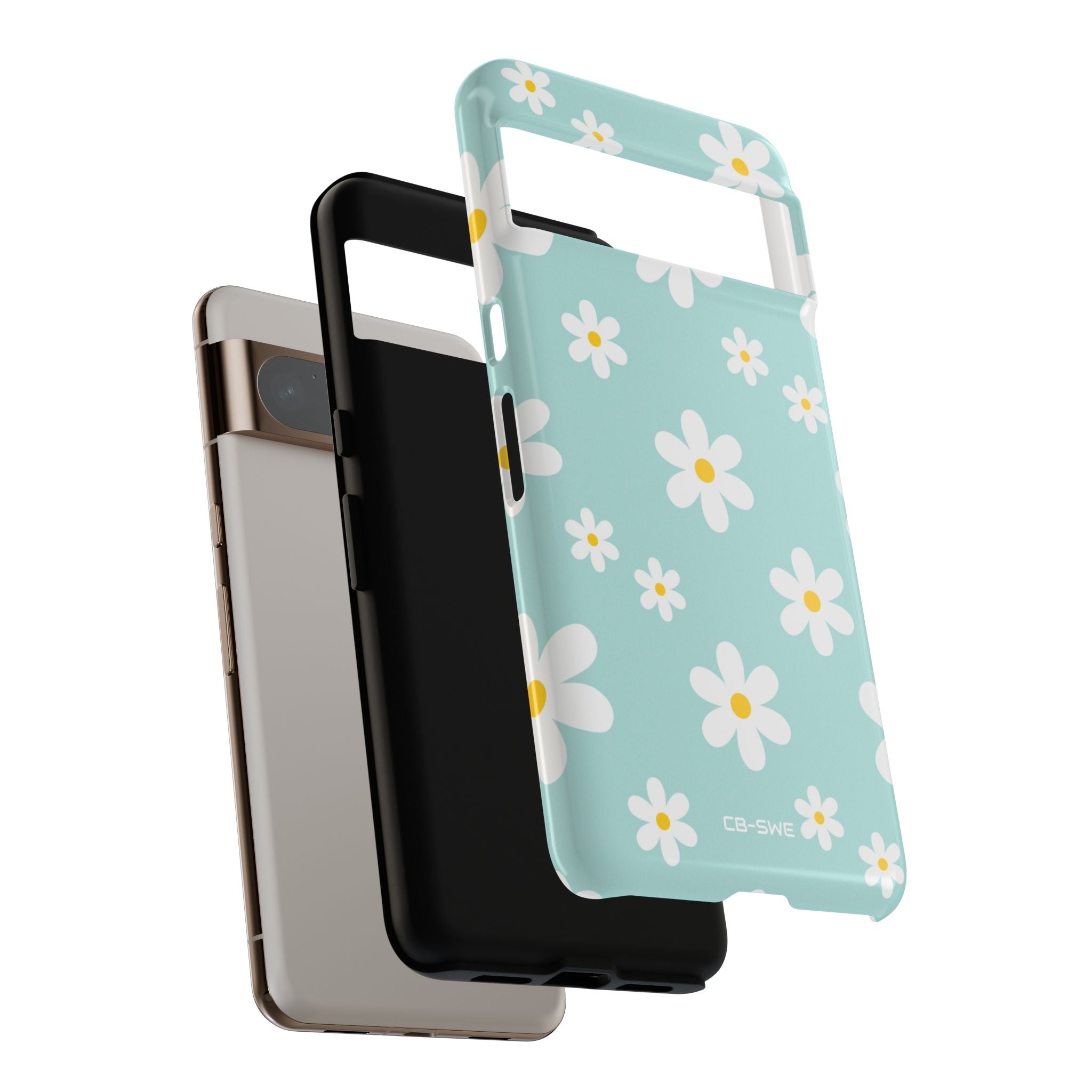 Daisies On Blue - Google Pixel Case