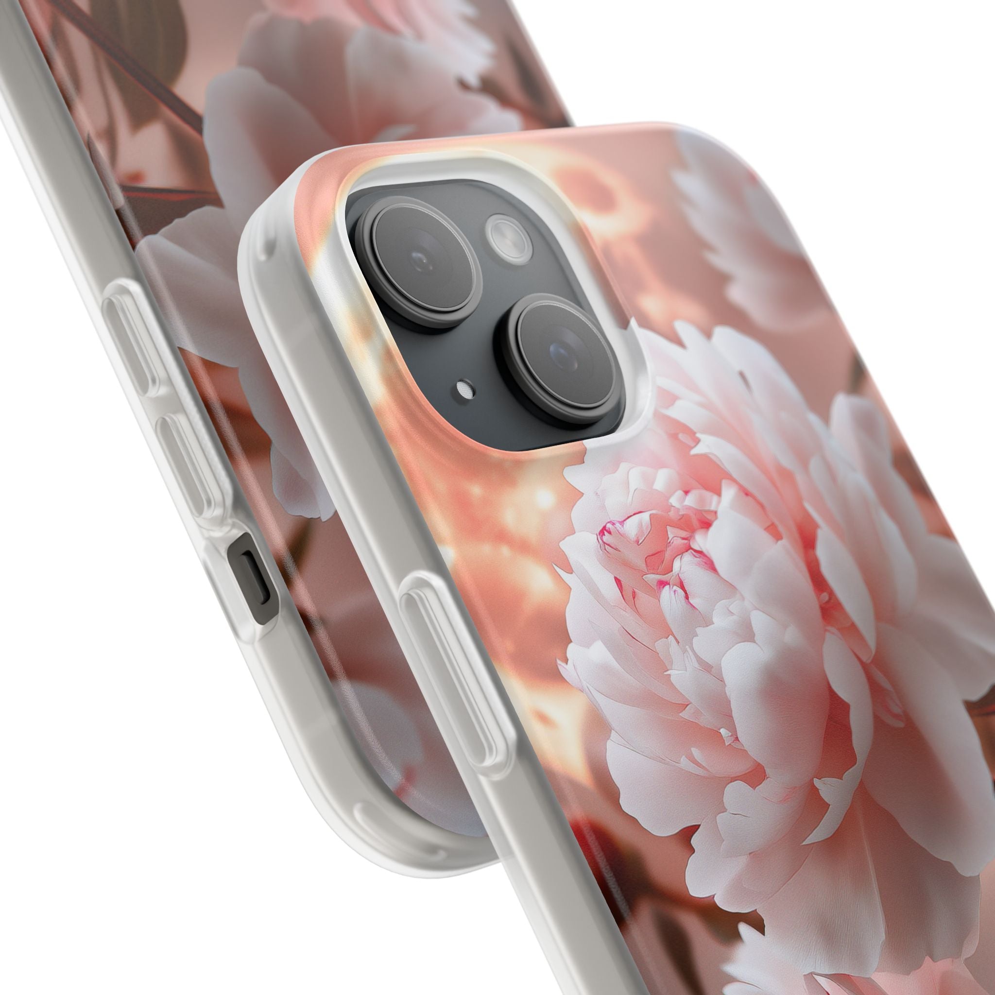 Peony Moonlight iPhone 15 Case - Soft
