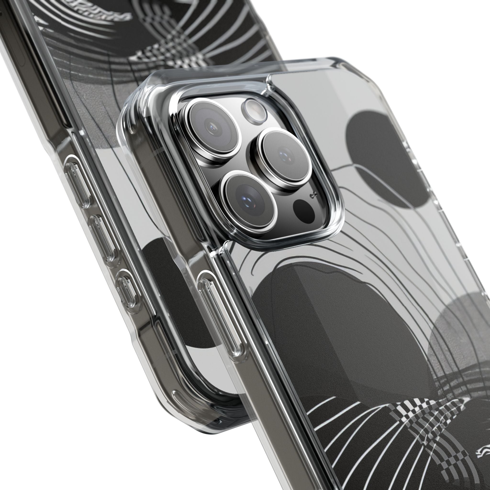 Monochrome Motion Flow iPhone 16 - Impact Clear+