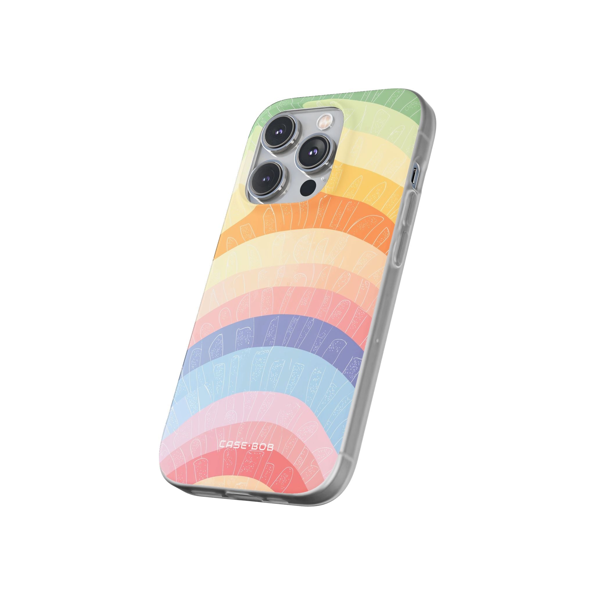Pastel Rainbow Bands iPhone 14 Pro Case - Soft