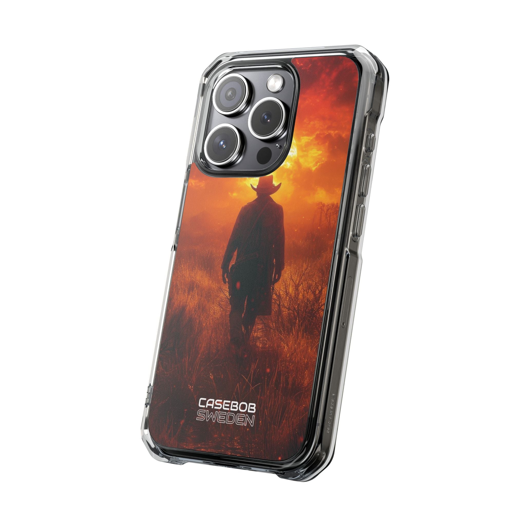 Fiery Sunset Cowboy iPhone 15 - Impact Clear+