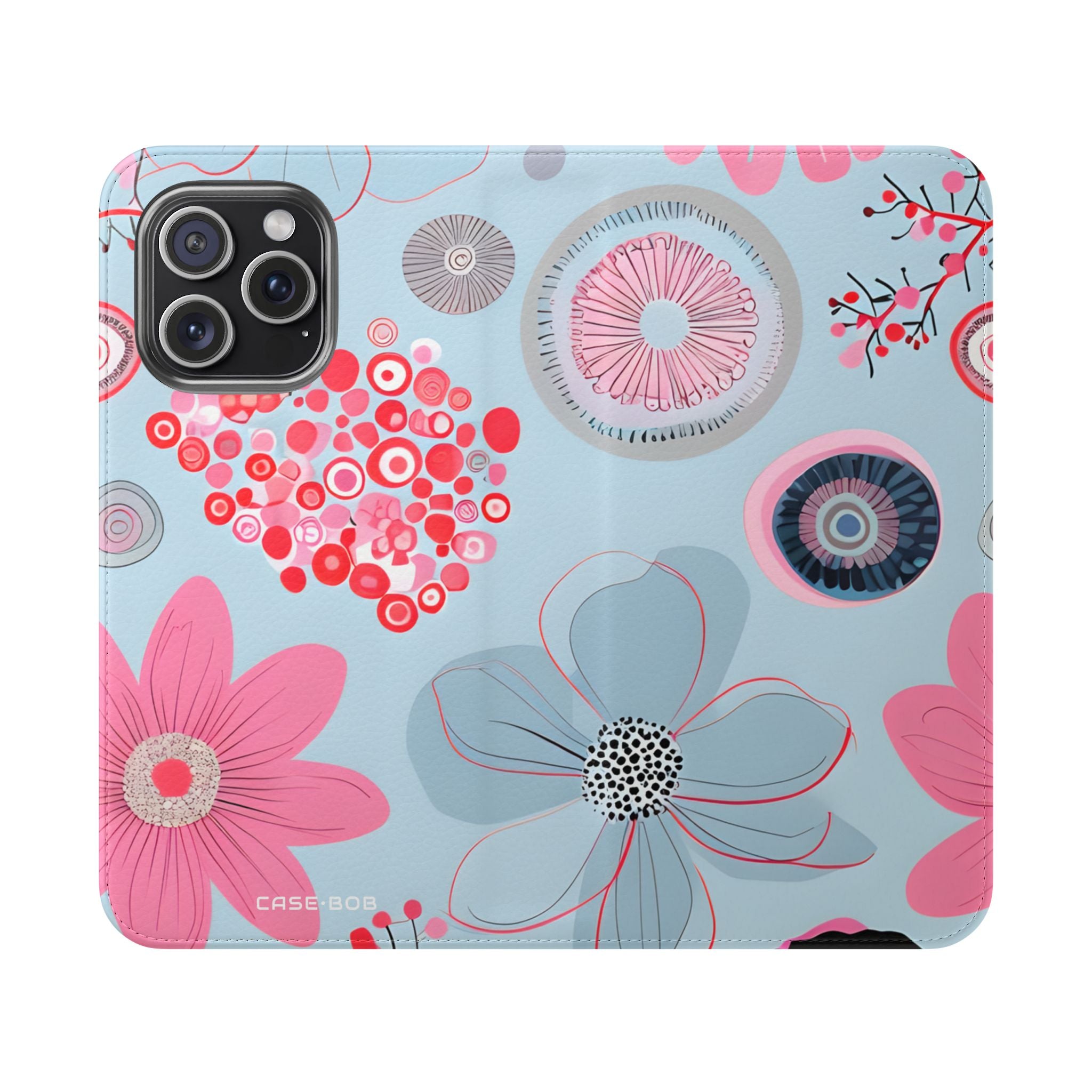 Outlined Bloom Radiance - iPhone 15 Pro Max Case - Wallet