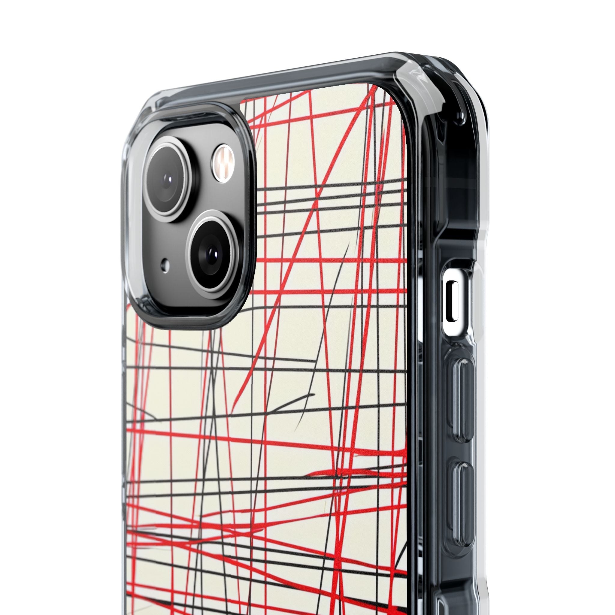 Crimson Wire Tangle iPhone 14 - Impact Clear+