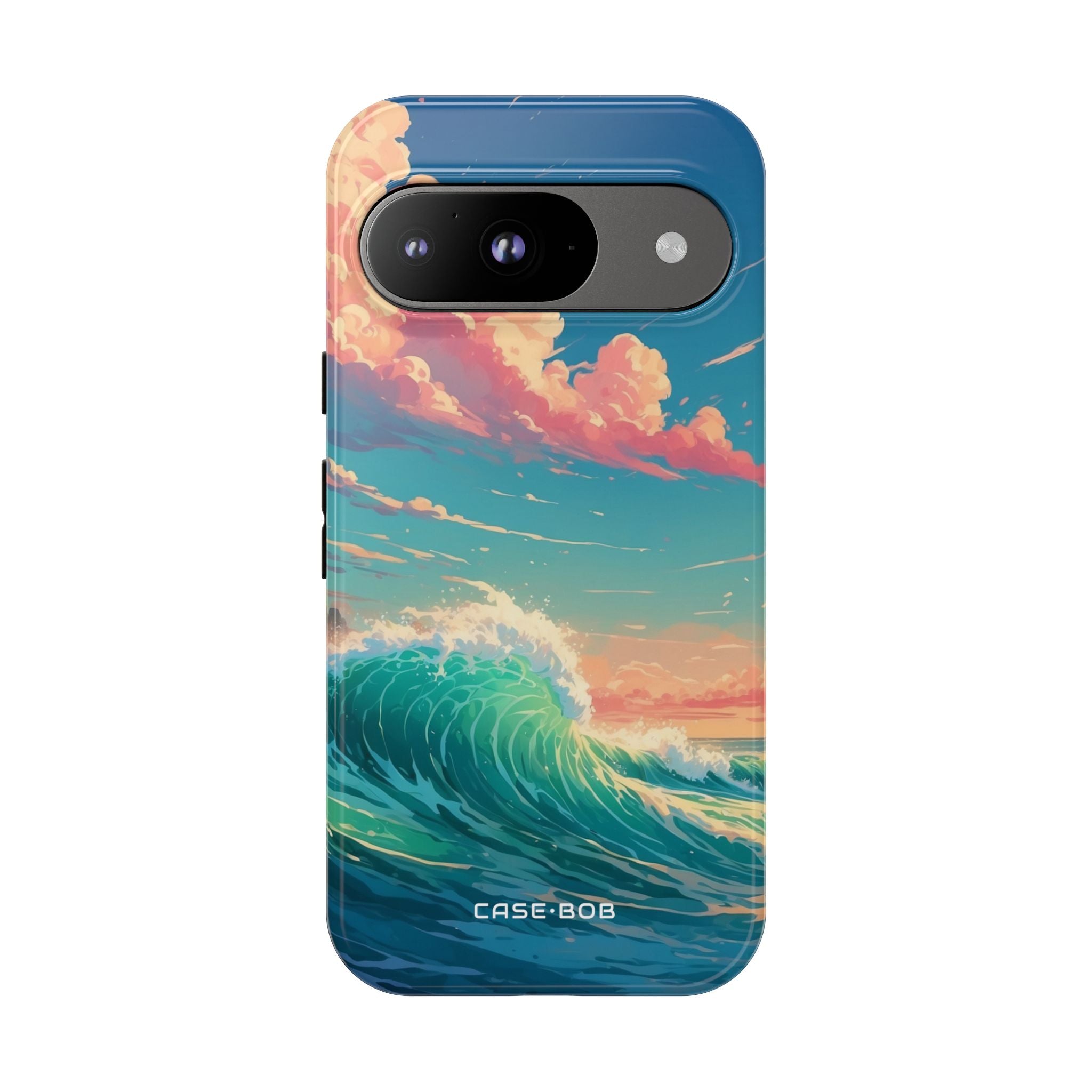 Turquoise Curl Google Pixel 9 Case - Tough