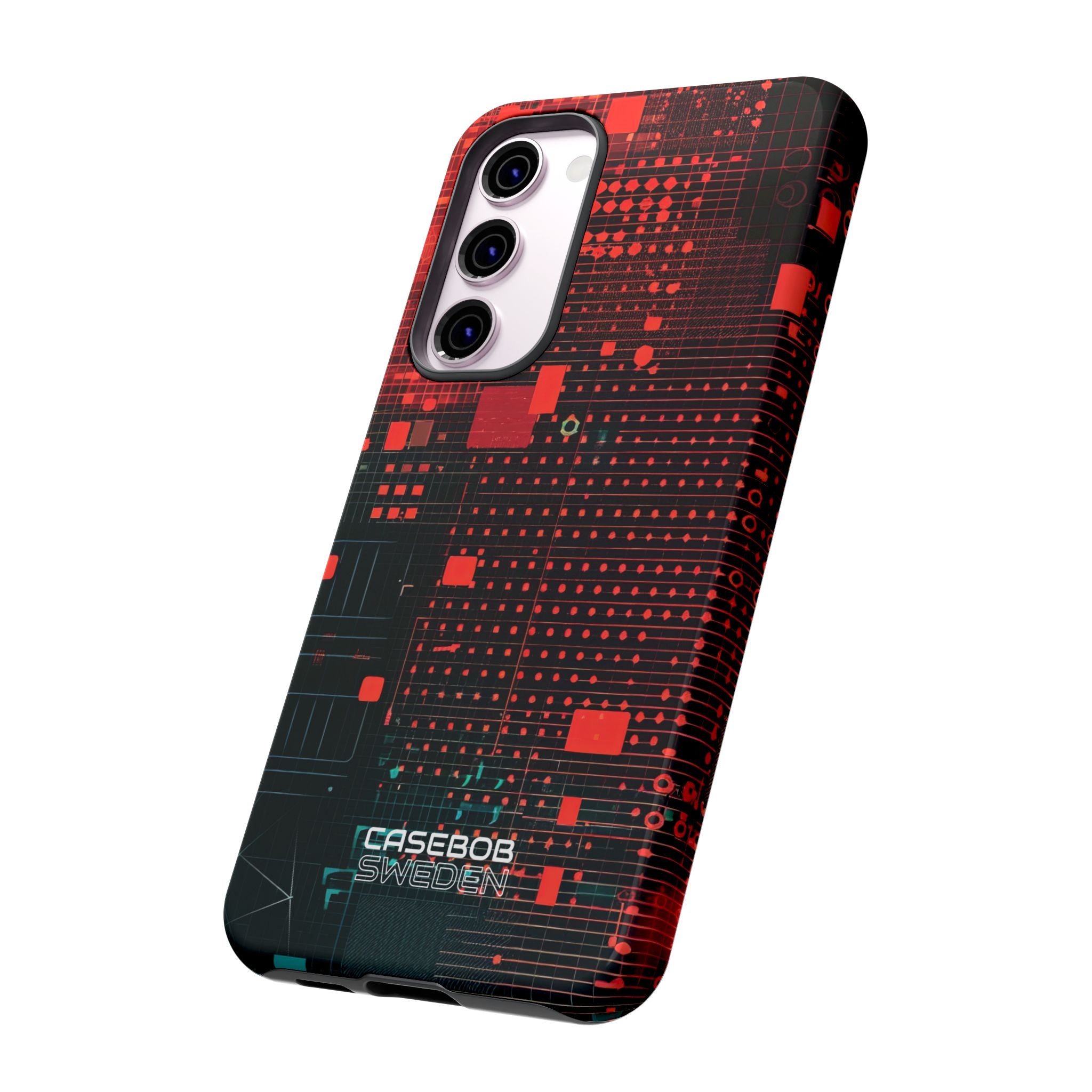 Crimson Circuit Grid Samsung S23 - Tough