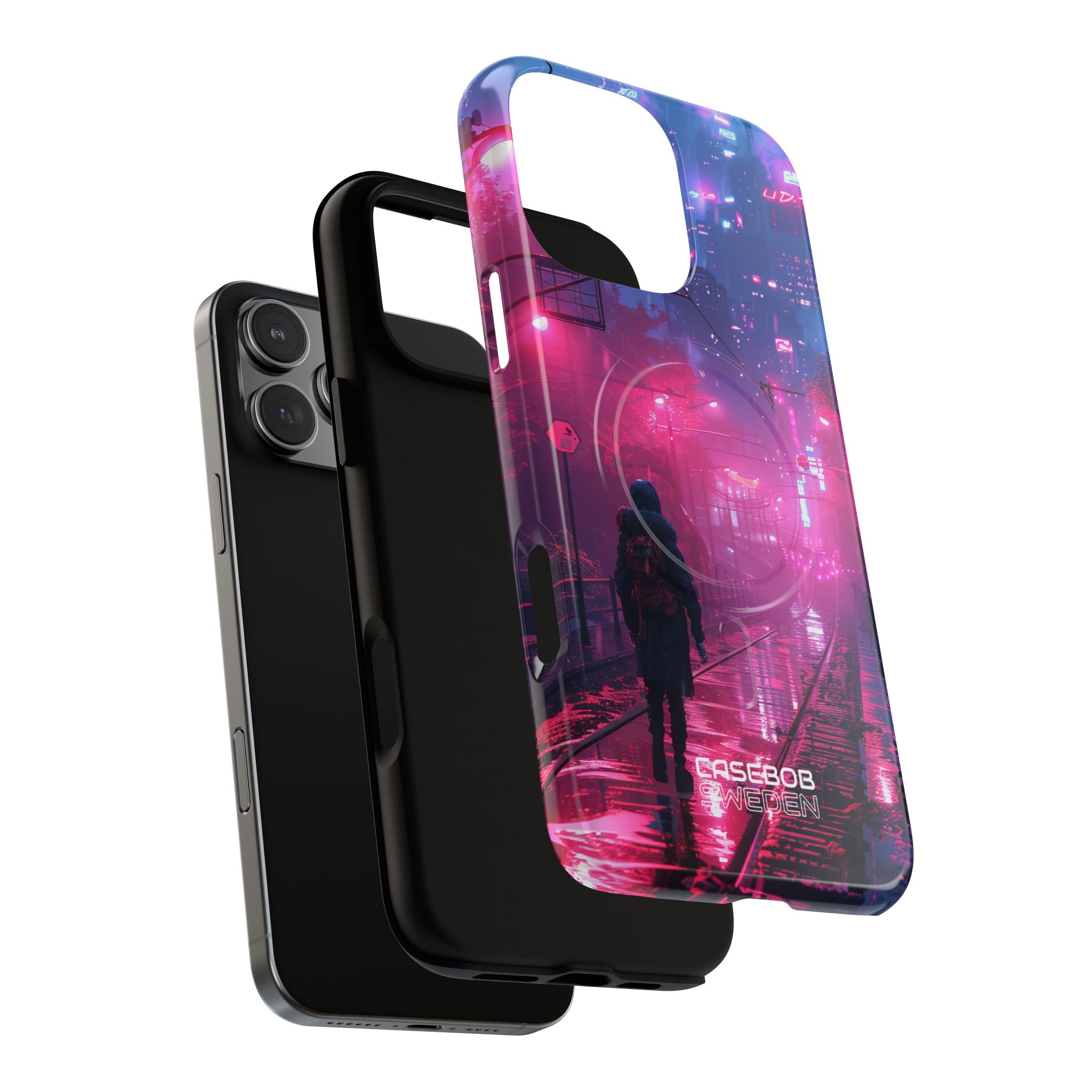 Neon Shadow City iPhone 16 - Tough+