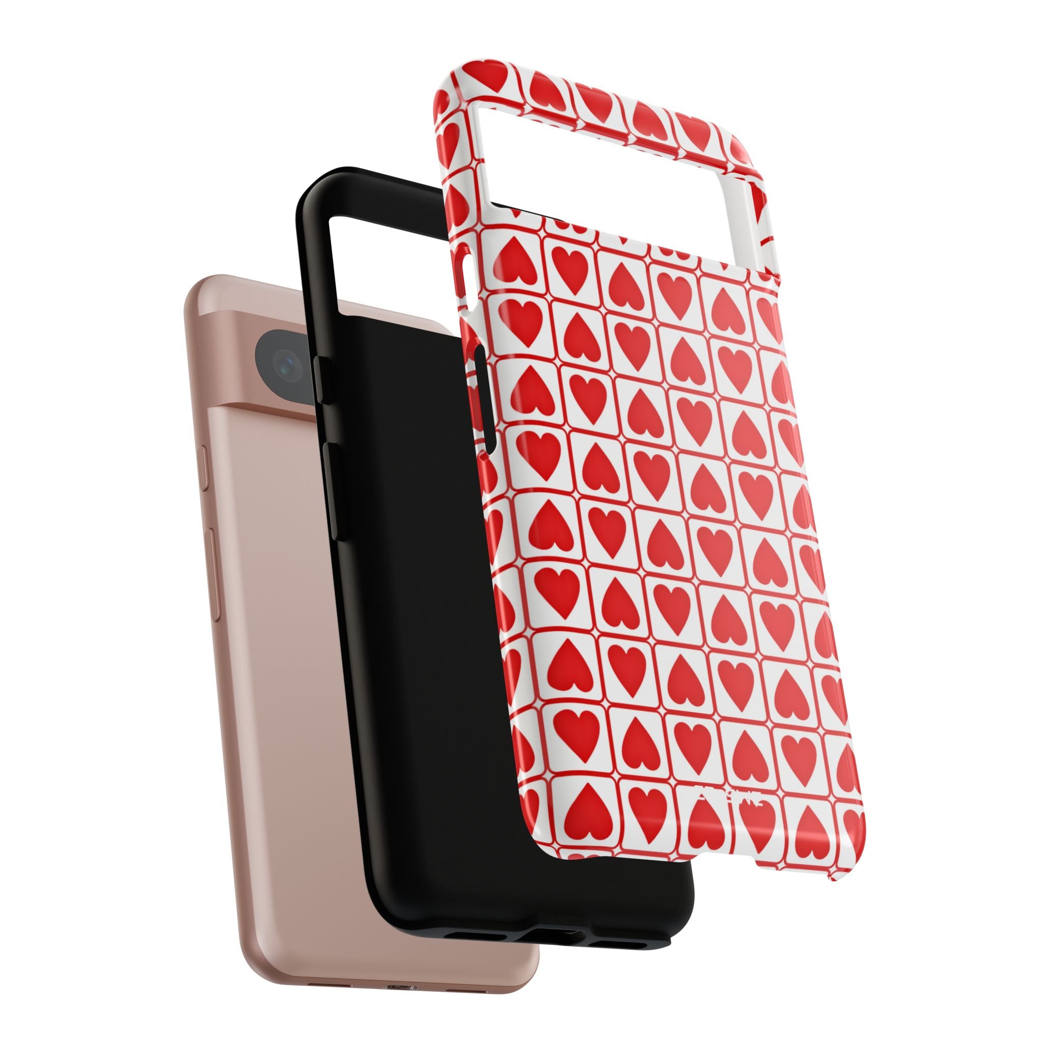 Hearts In Squares - Google Pixel Case